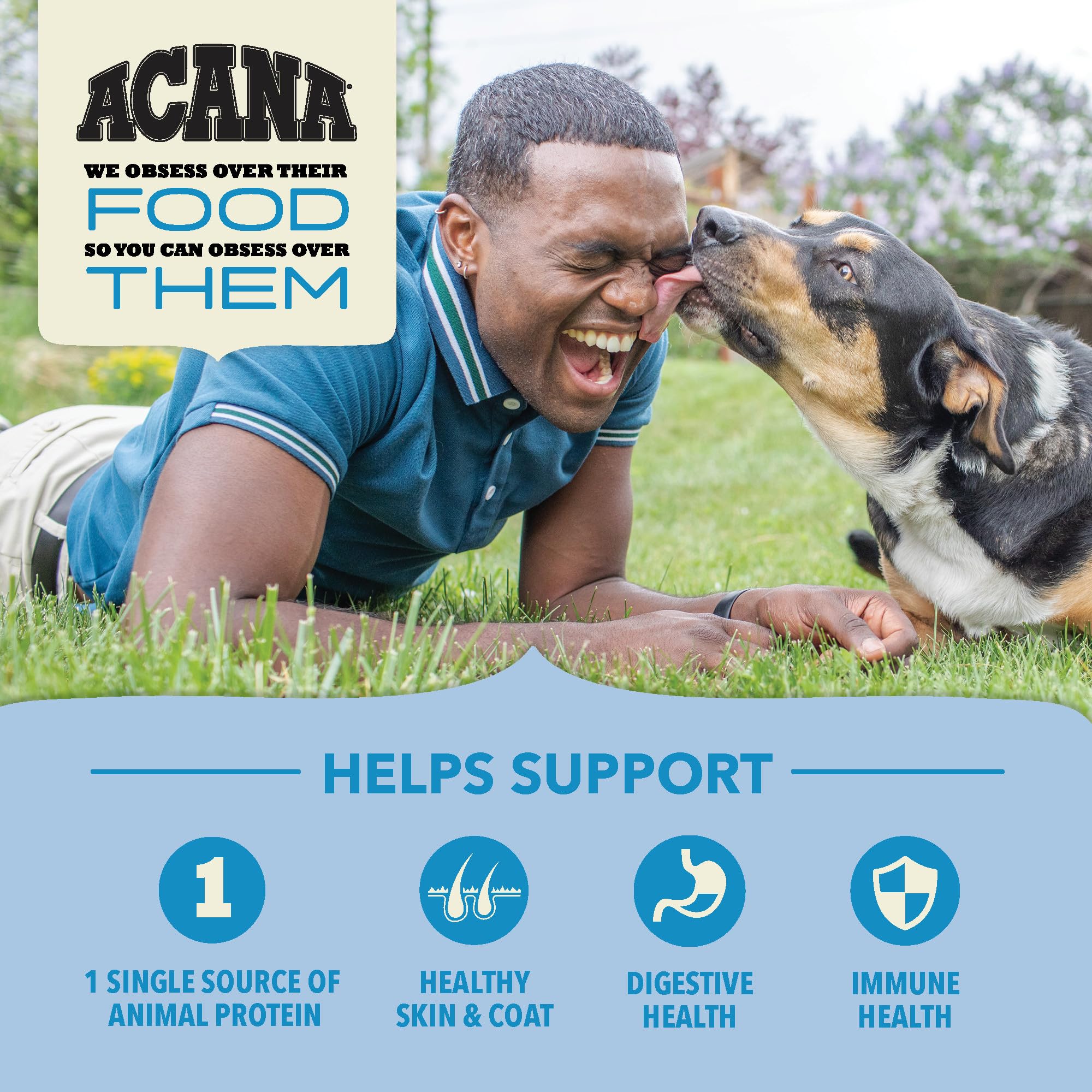 ACANA Wholesome Grains Limited Ingredient Diet Dry Dog Food, Duck & Pumpkin Recipe, Single Protein Duck Dog Food, 22.5lb