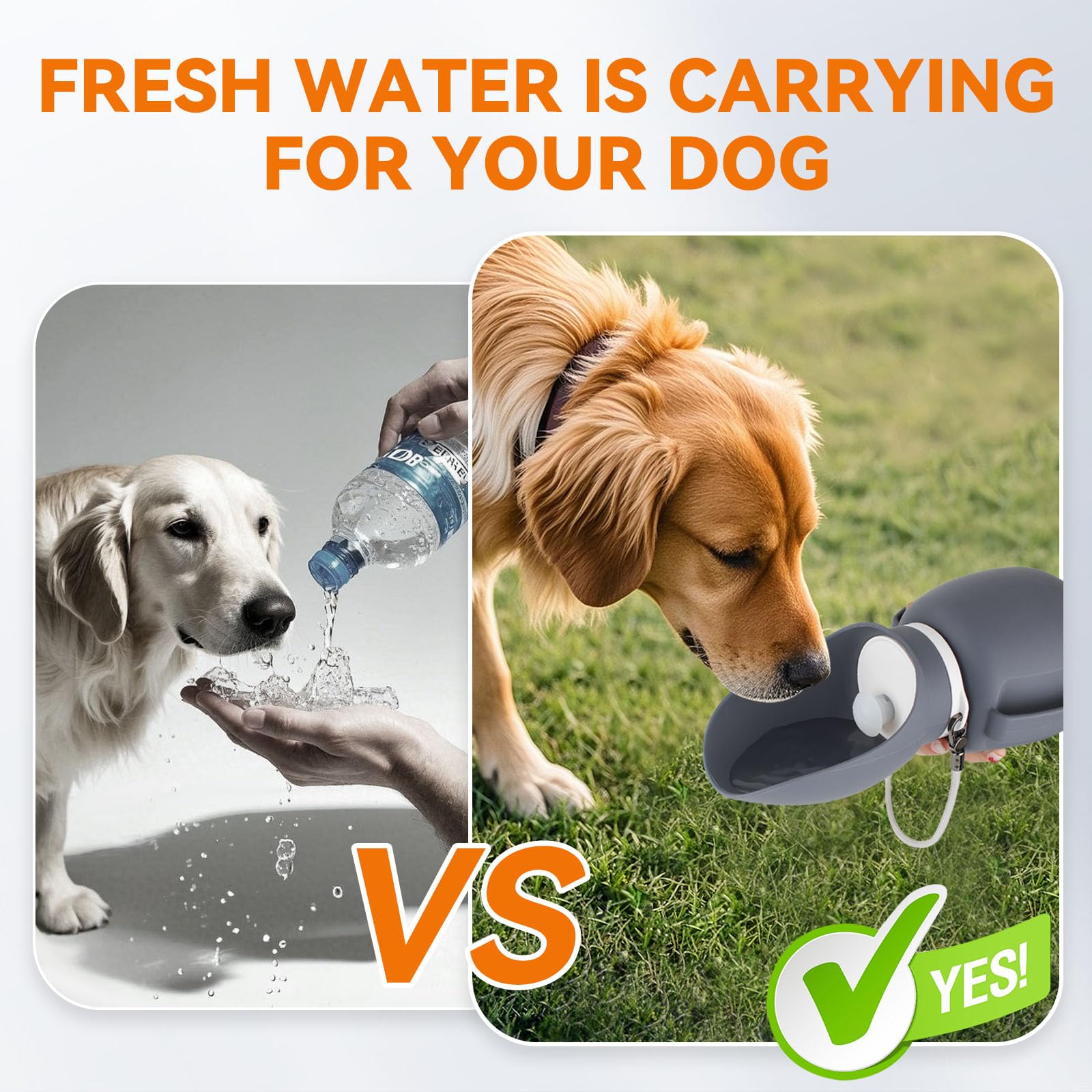 Billionchains Dog Water Bottle 27 Oz Large Capacity Dog Water Dispenser Portable Pet Travel Water Bottle For Outdoor, Hiking, Tr