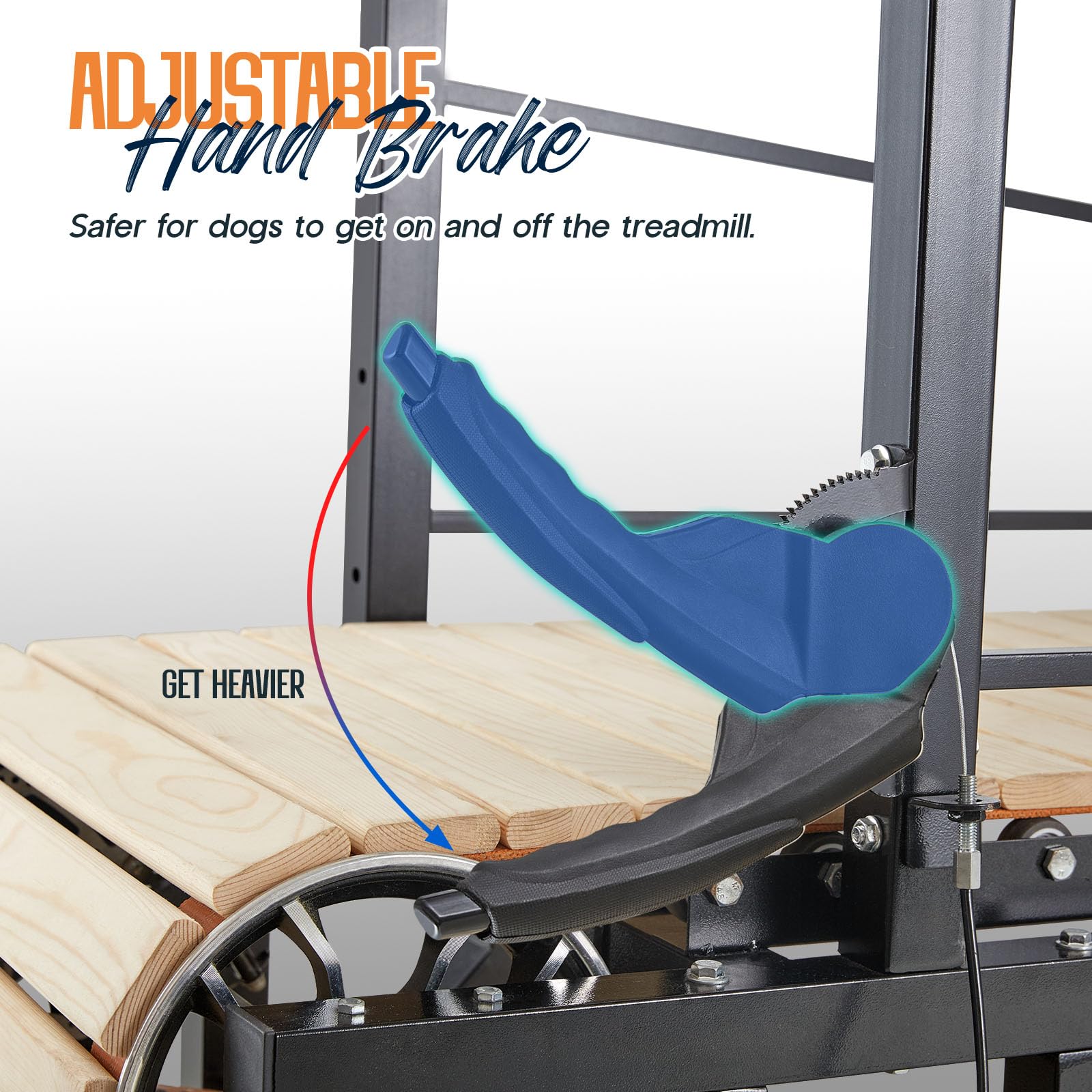 Albott Dog Treadmill For Large And Medium Dogs With Pace Adjustbable Brake, Enlarged Indoor Slatmill For Dogs With Roller Wheels