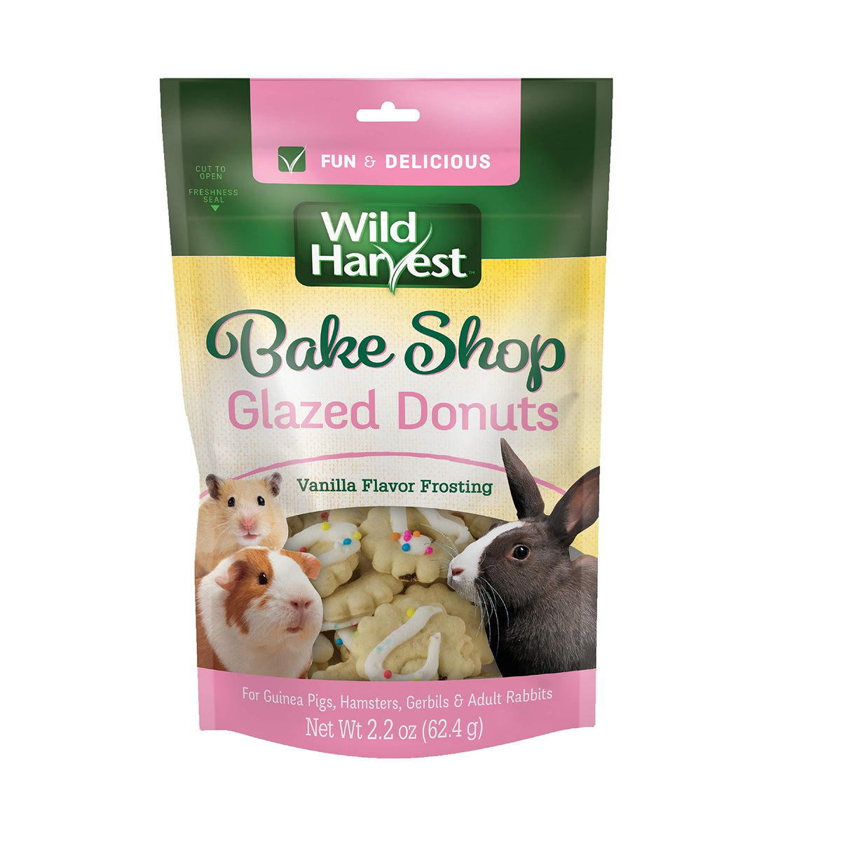 Wild Harvest Food And Unique Edible Treats For Guinea Pigs, Hamsters, Gerbils, And Adult Rabbits, Glazed Donuts, 0.14 Pounds, 2.2 Ounce (Pack Of 1)