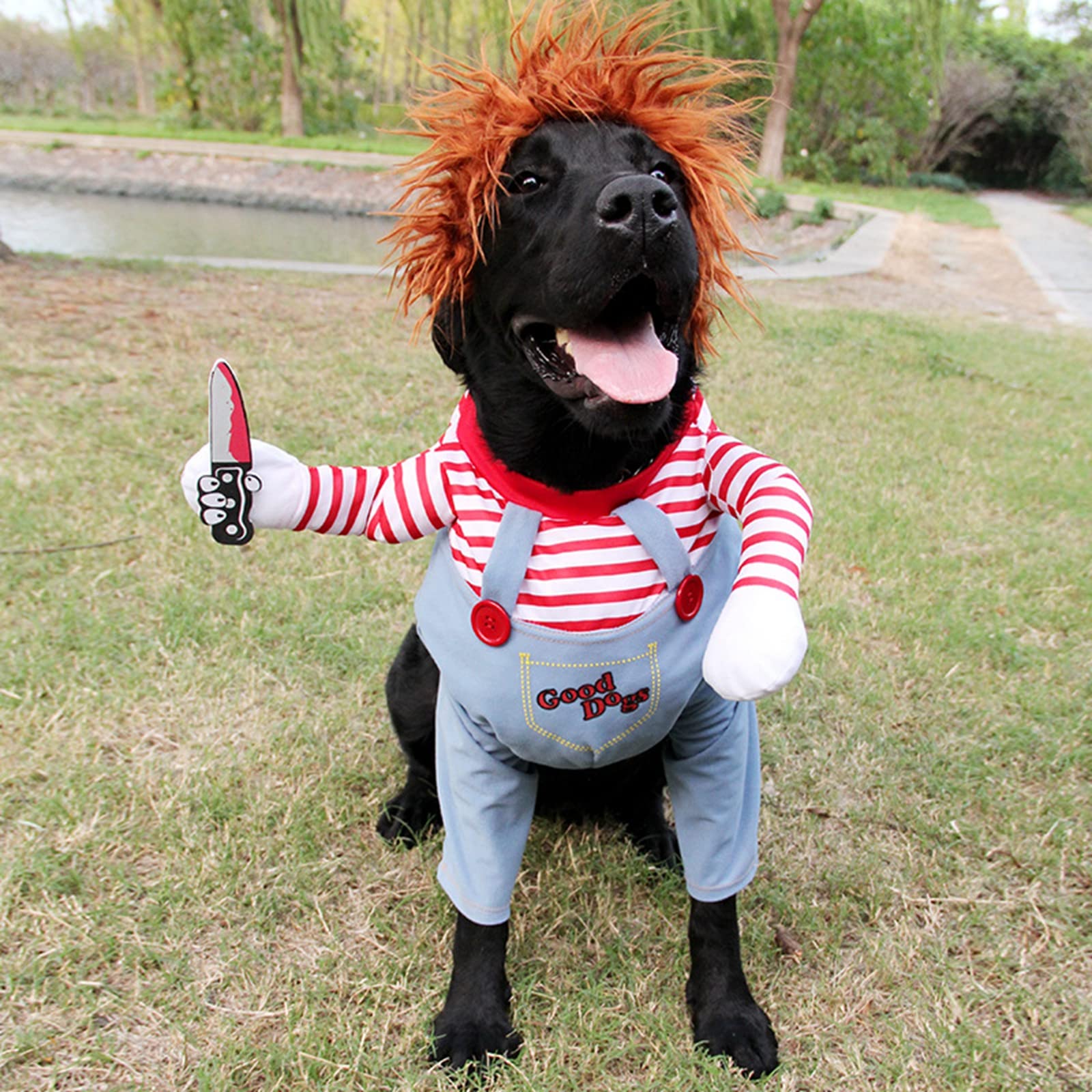 Pet Deadly Dog Costume, Cute Dog Cosplay Halloween Christmas Funny Costume Dog Clothes Party Costume For Small Medium And Large