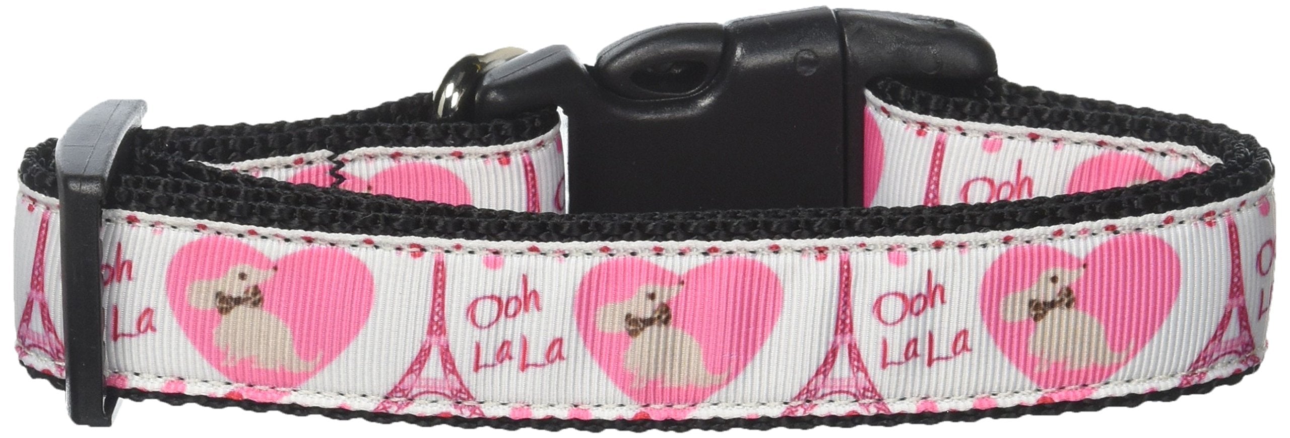 Mirage Pet Products 125-198 MD Oh La La Paris Nylon Dog Collar, Medium