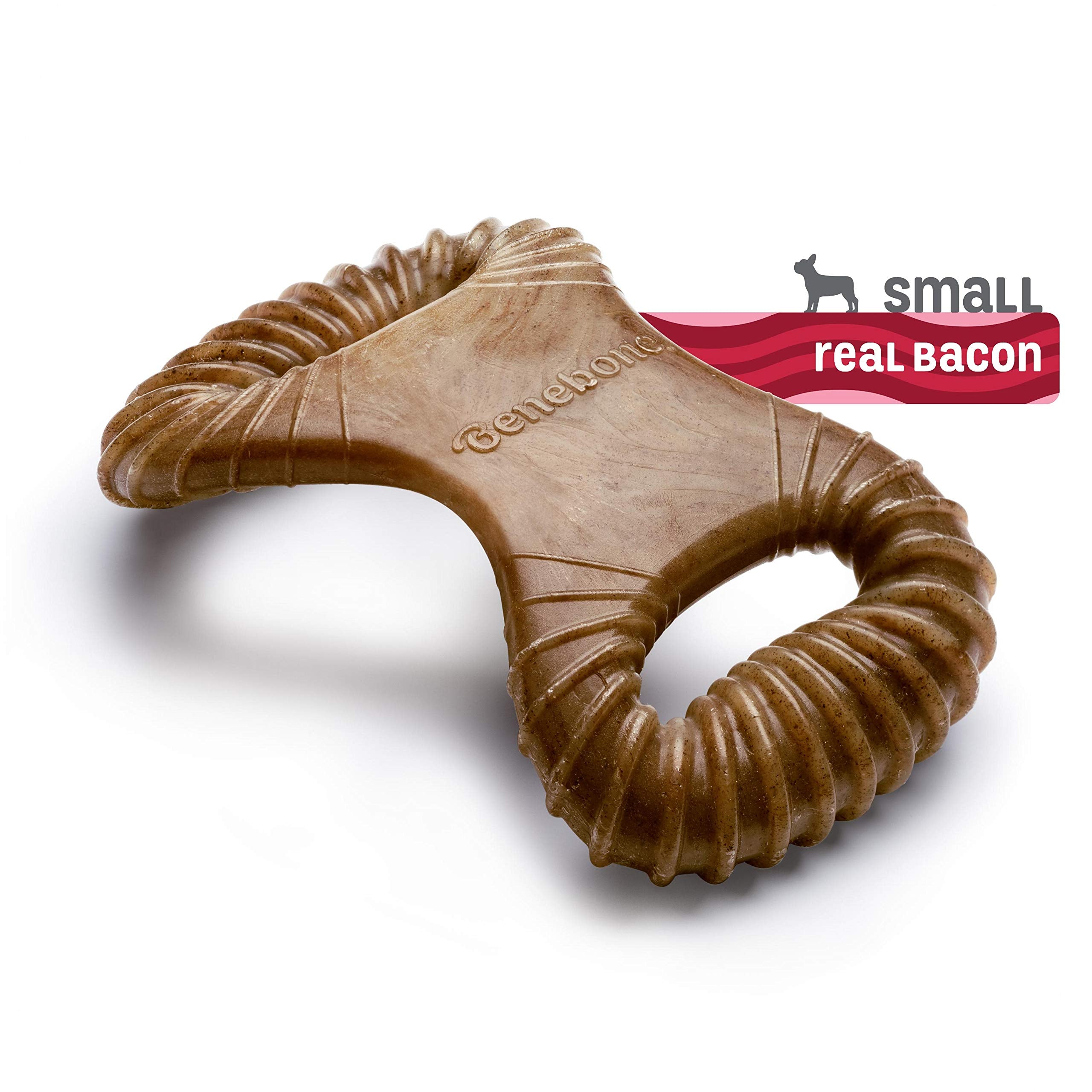 Benebone Dental Durable Dog Chew Toy For Aggressive Chewers, Real Bacon, Made In Usa, Small