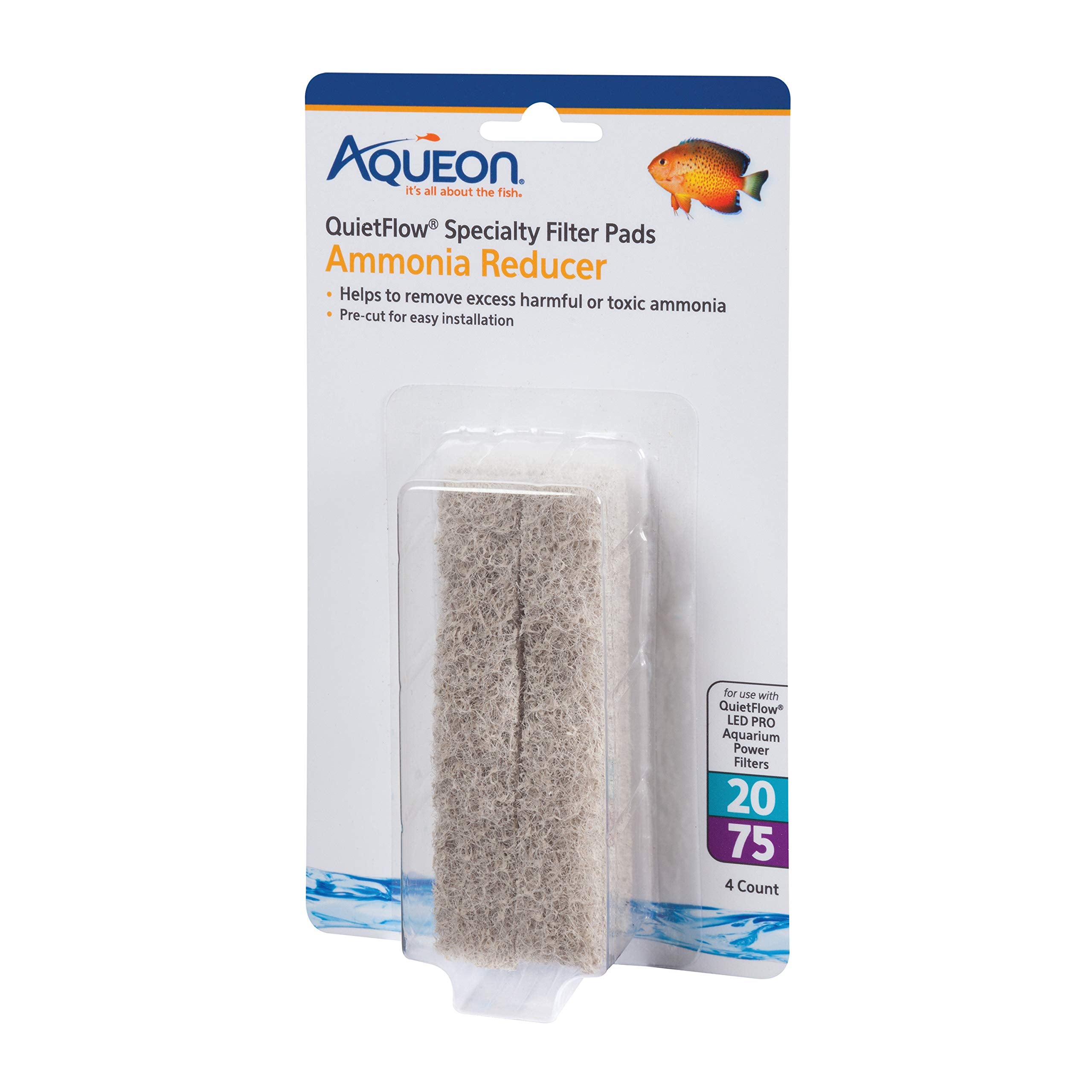 Aqueon Ammonia Reducer For Quietflow Led Pro Power Filter 20/75 4 Count