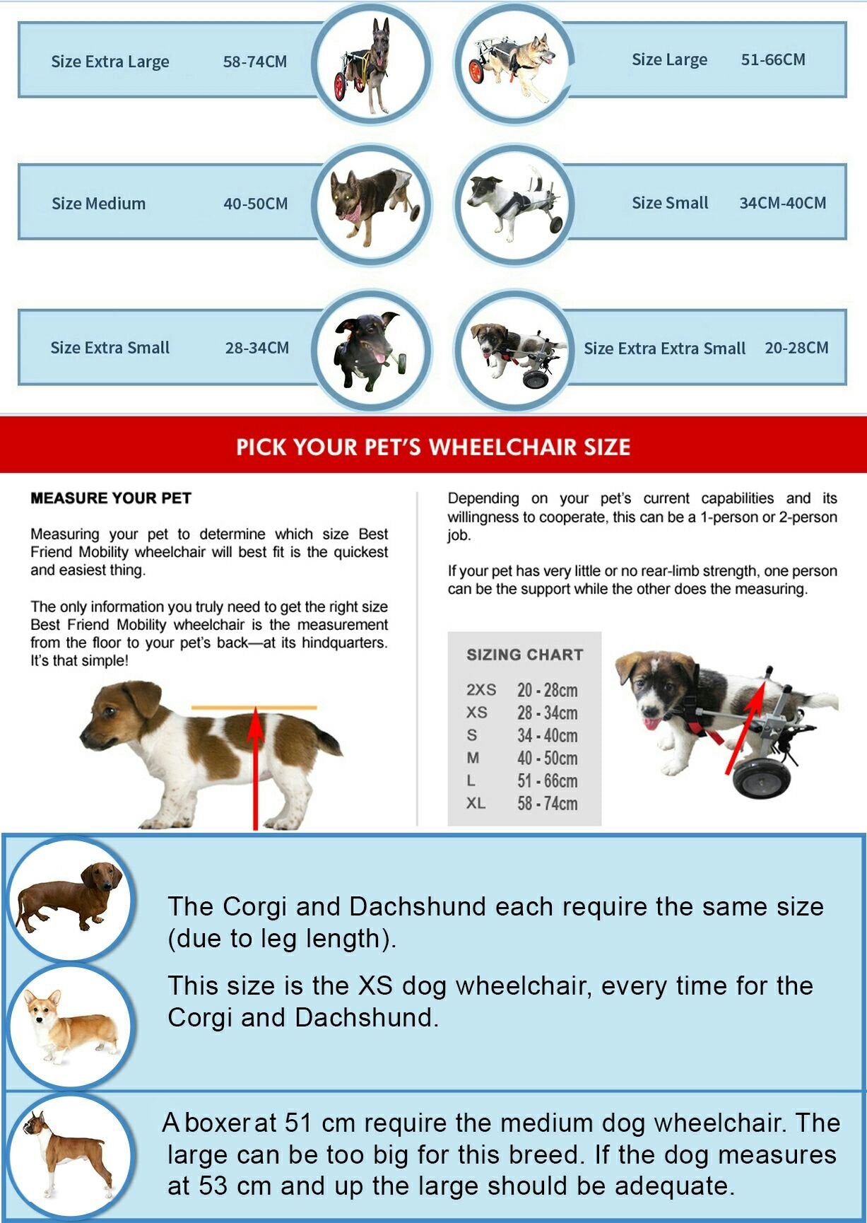 Best Friend Mobility XL Dog Wheelchair 23-29 BFMXL