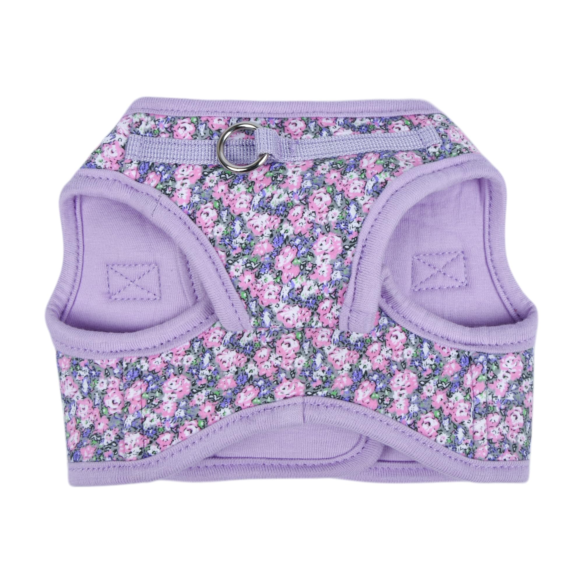 Puppia Kealoha Dog Vest Harness B (Step-In) Fashionable Flower Pattern Spring Summer Harness For Small And Medium Dogs, Violet,