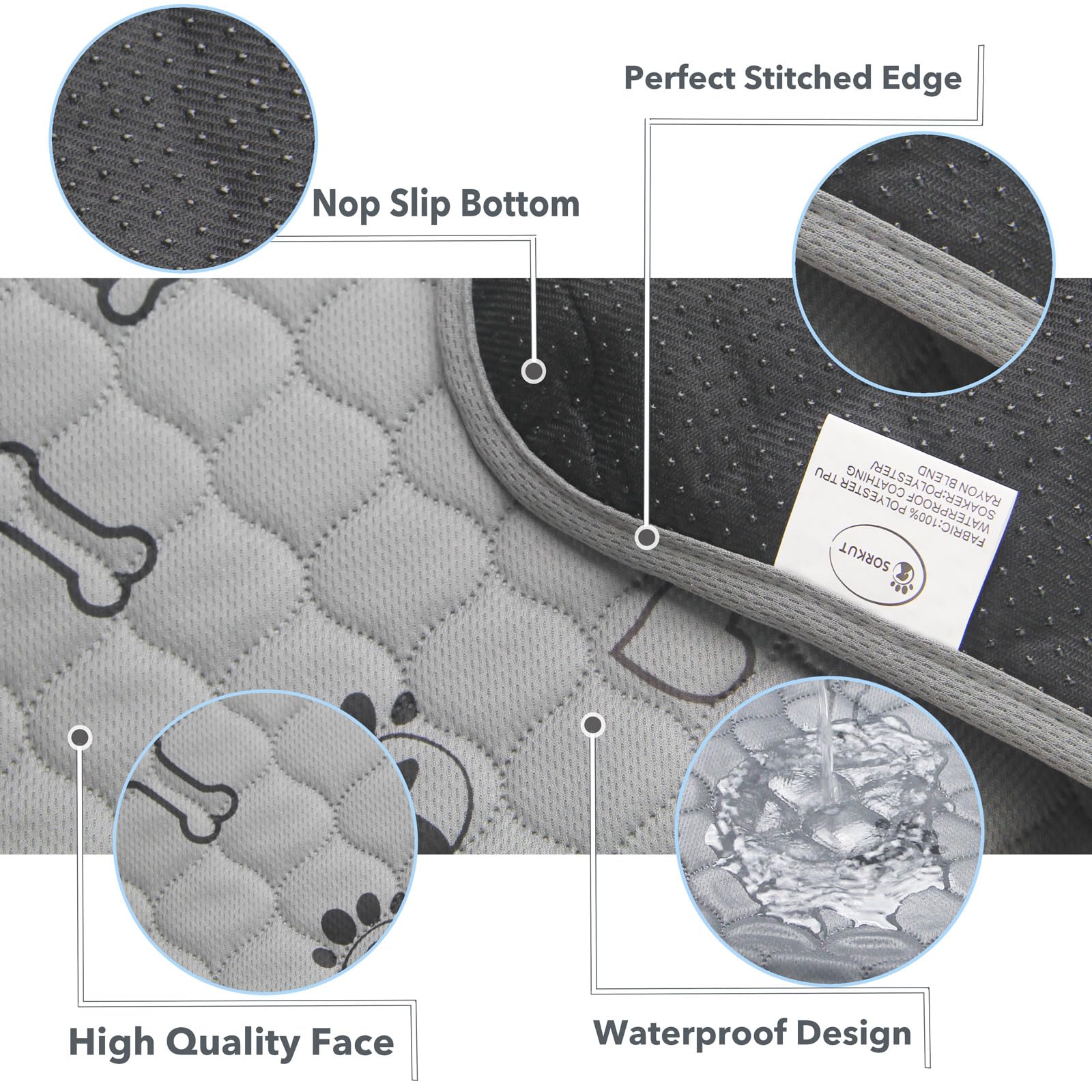 3 Pack 18X24 Reusable Puppy Pads Super Absorbent Washable Pee Pads For Dogs Leakproof Training Mats Waterproof Pet Training Pads