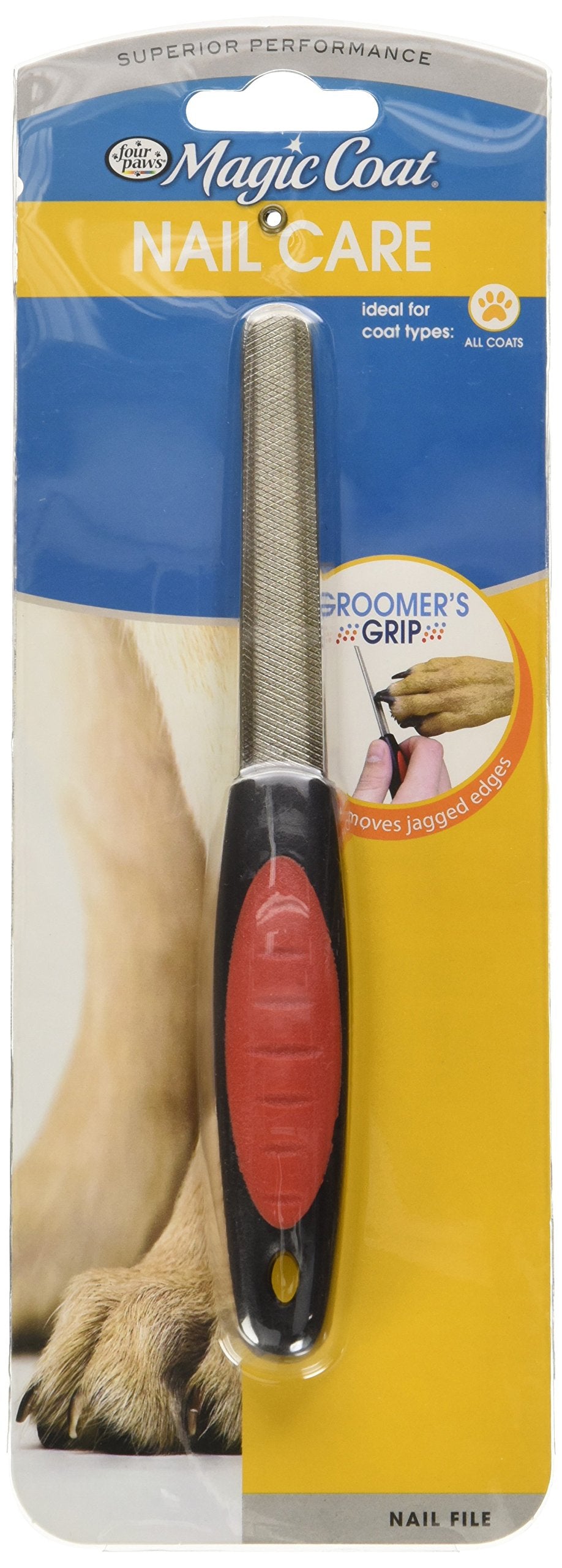 Four Paws Magic Coat Groomer'S Grip Dog Nail File, Black