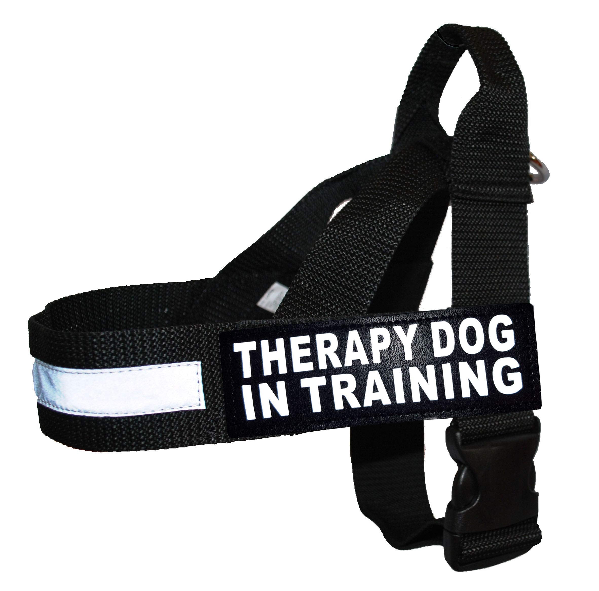 Therapy Dog In Training Nylon Harness No Pull Guide Assistance Comes With 2 Reflective Therapy Dog In Training Removable Reflect