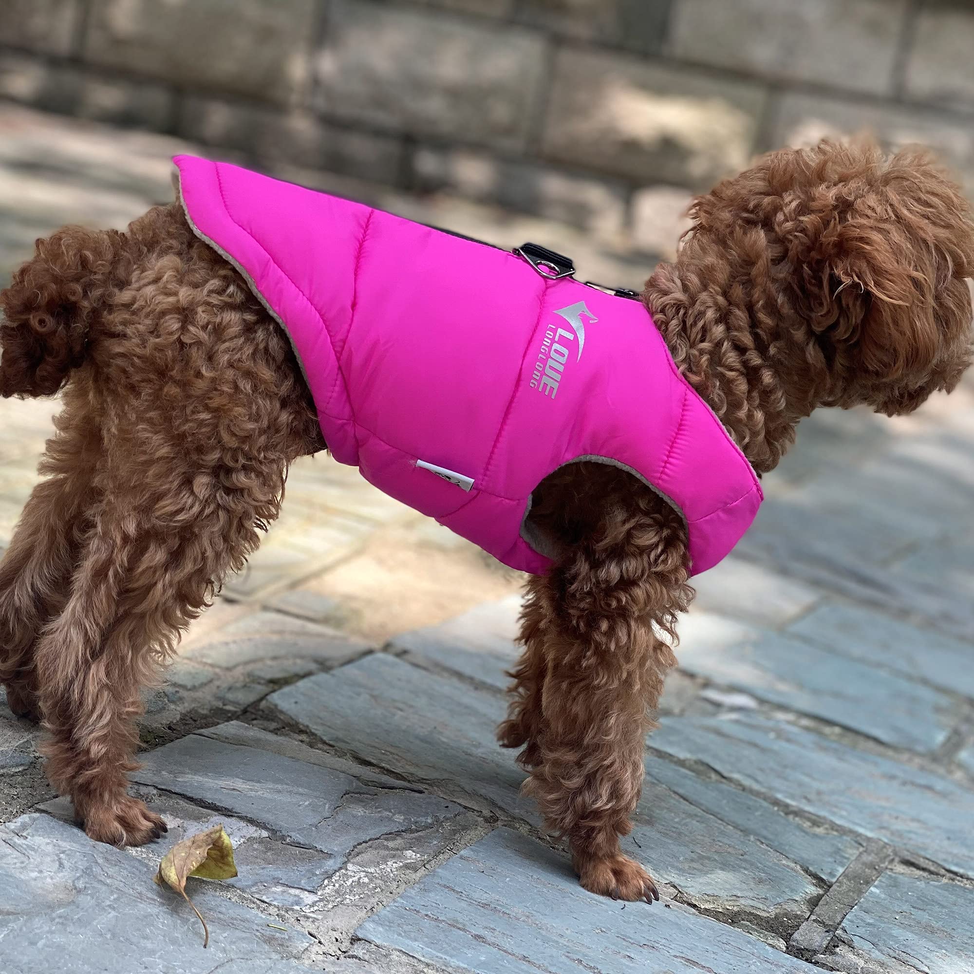 Dog Winter Jacket, Waterproof Windproof Dog Winter Vest Super Warm Polar Fleece Dog Winter Clothes With Smooth Zipper Closure For Small Medium Large Dogs Rosered M