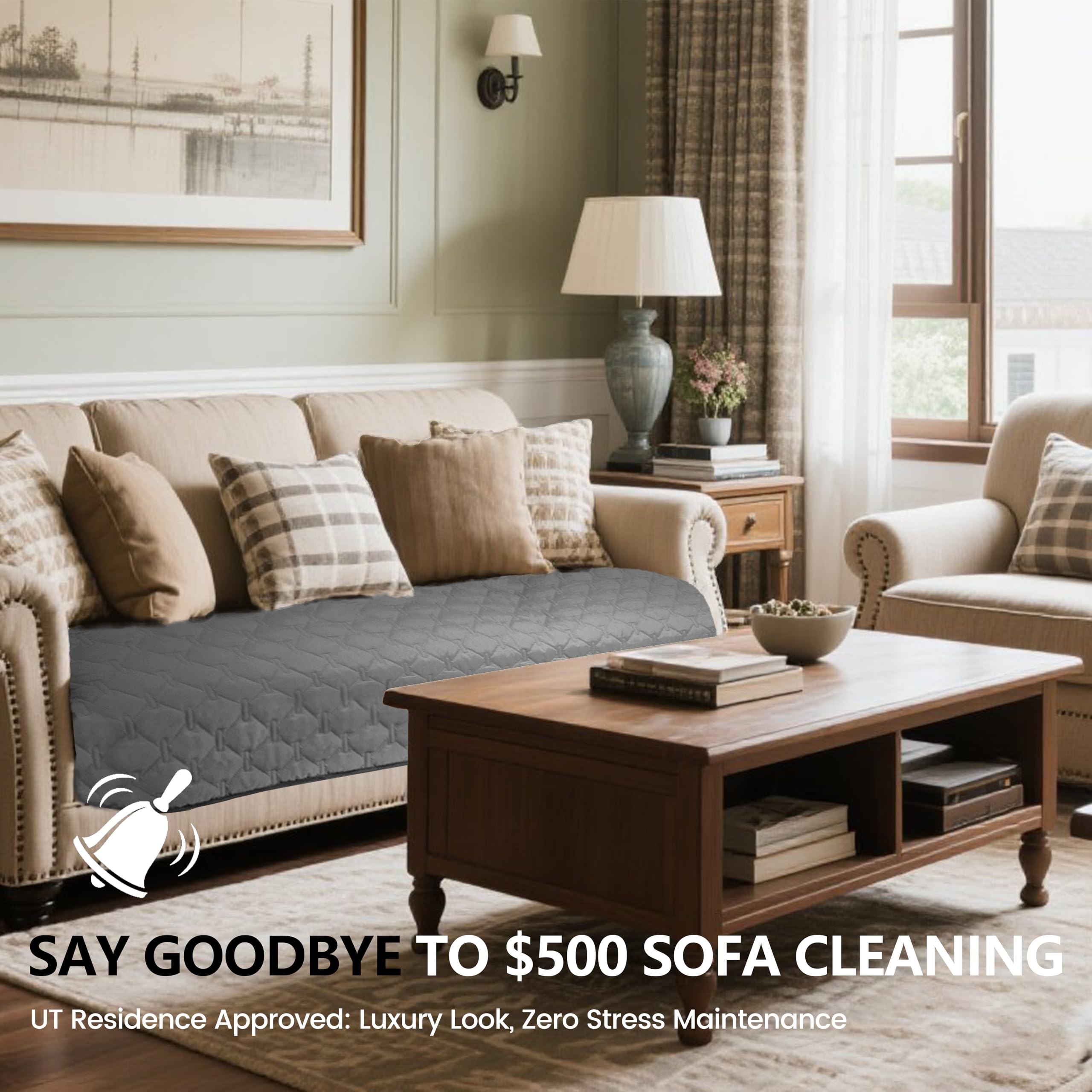 Gogobunny 100% Double-Sided Waterproof Dog Bed Cover Pet Blanket Sofa Couch Furniture Protector For Kids Children Dog Cat, Reversible (52X82 Inch (Pack Of 1), Dark Grey/Light Grey)