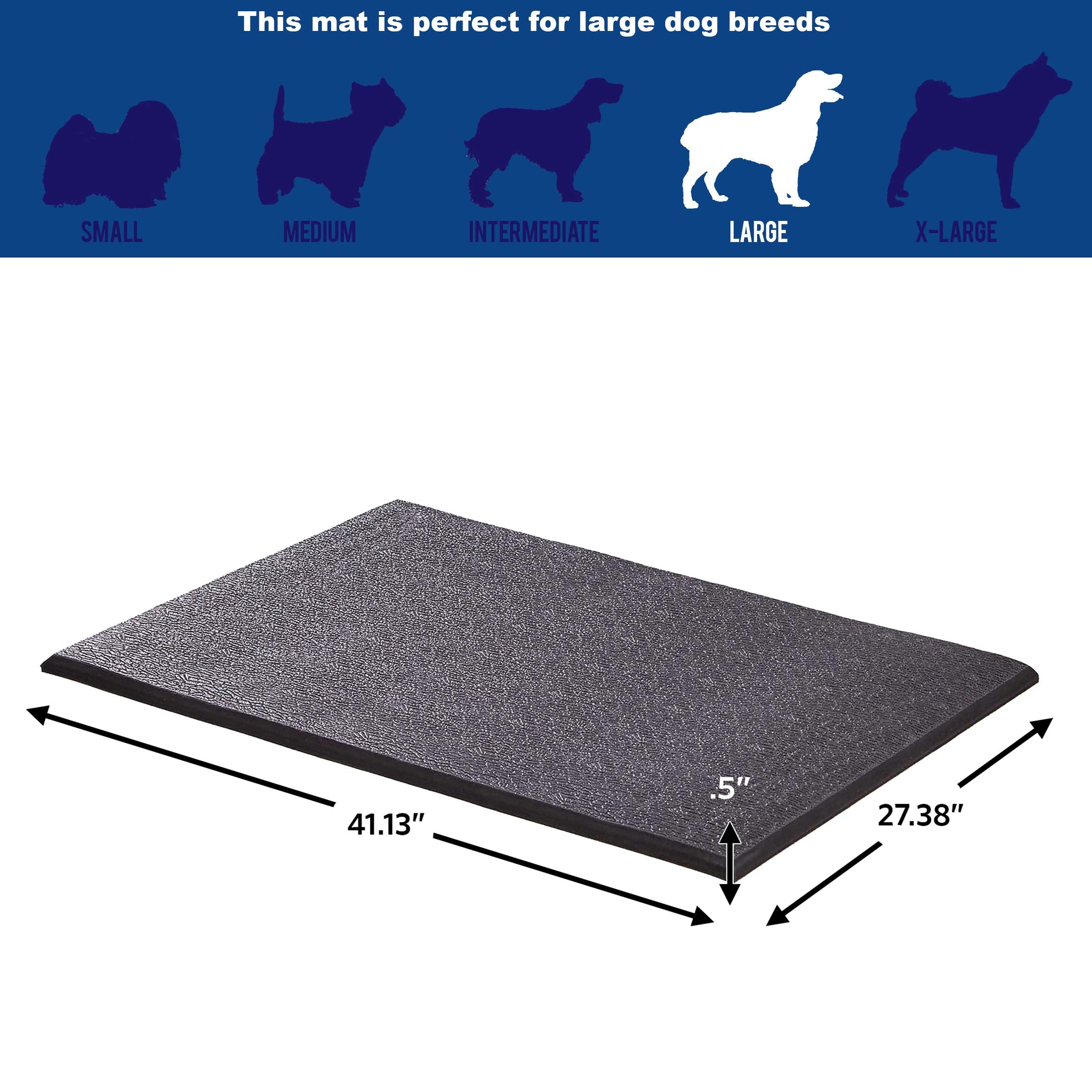 Midwest Homes For Pets Cushioned Dog Crate Mate, 42 Inch Black