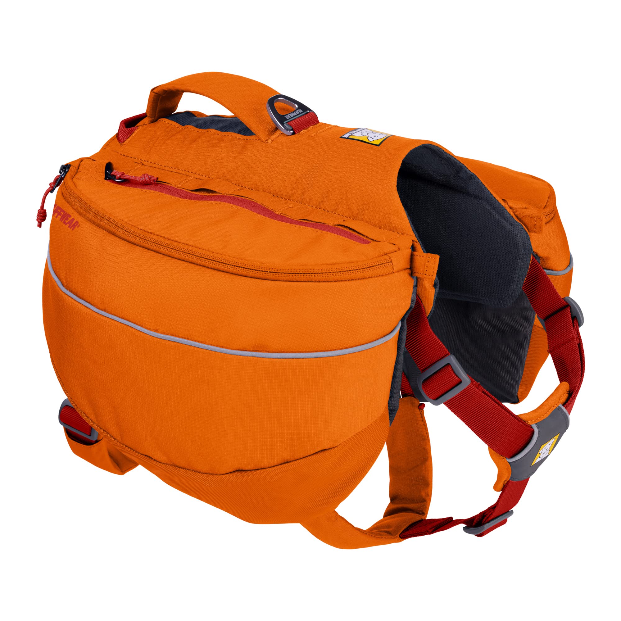 Ruffwear, Approach Dog Backpack, Hiking and Camping Pack with Saddlebags, Campfire Orange, Medium