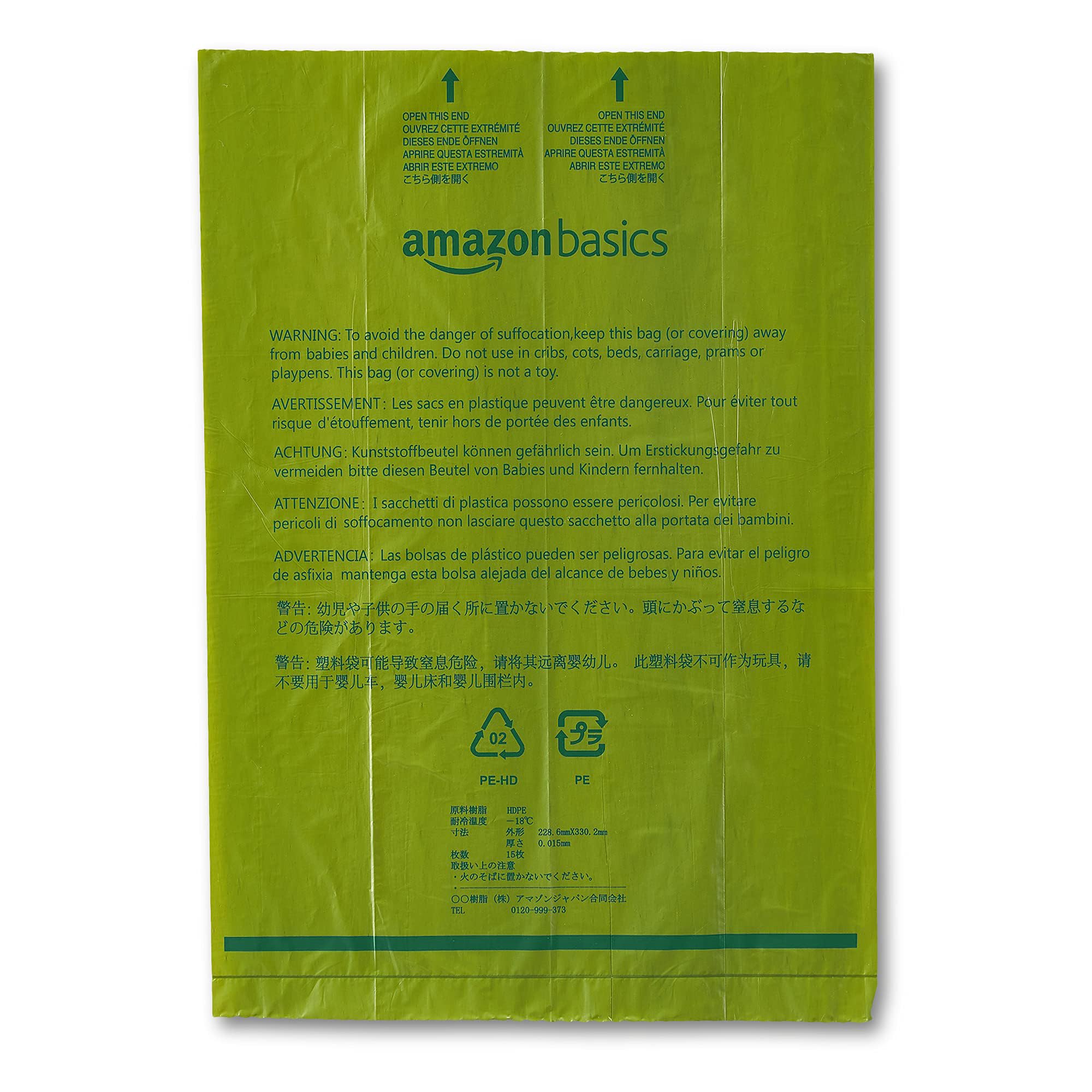 Amazon Basics Dog Poop Bags With Dispenser, 540 Count, Enhanced For Guaranteed Leakproof, Cucumber Scented, Includes Leash Clip