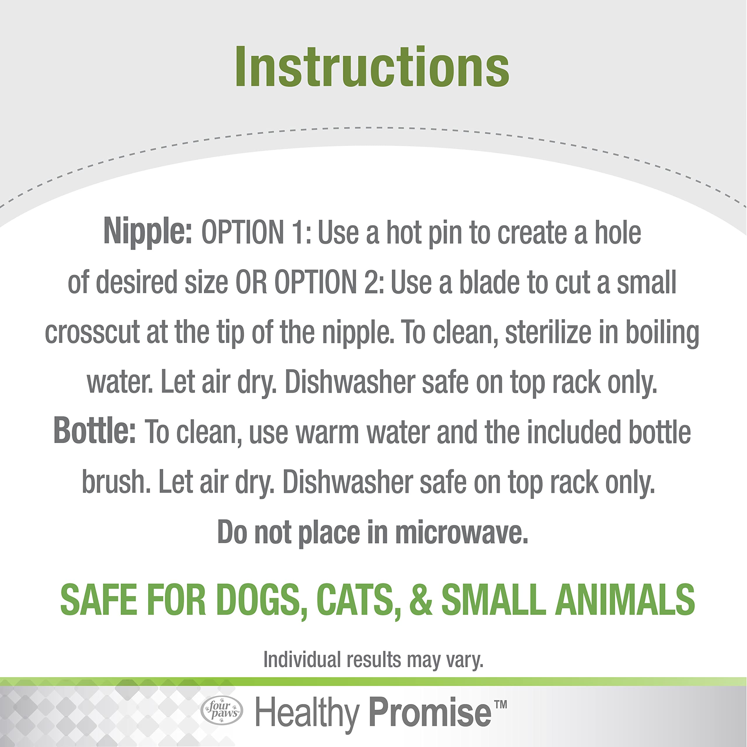 Four Paws Pet Nursing Feeding Bottle For Kittens & Puppies, 2 Oz.