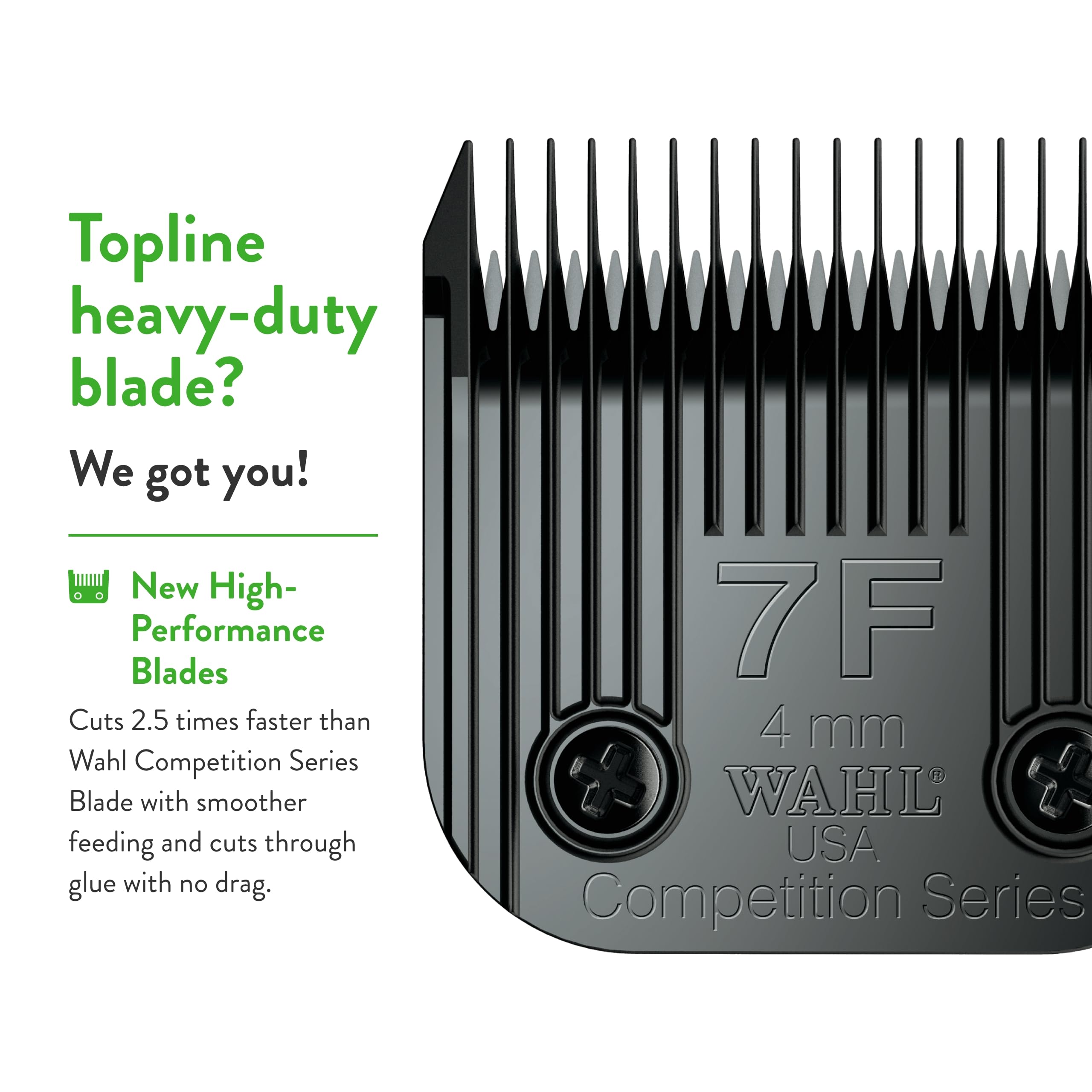 Wahl Professional Animal 7F Full Medium Ultimate Competition Series Detachable Blade With 4/25-Inch Cut Length (2368-500)