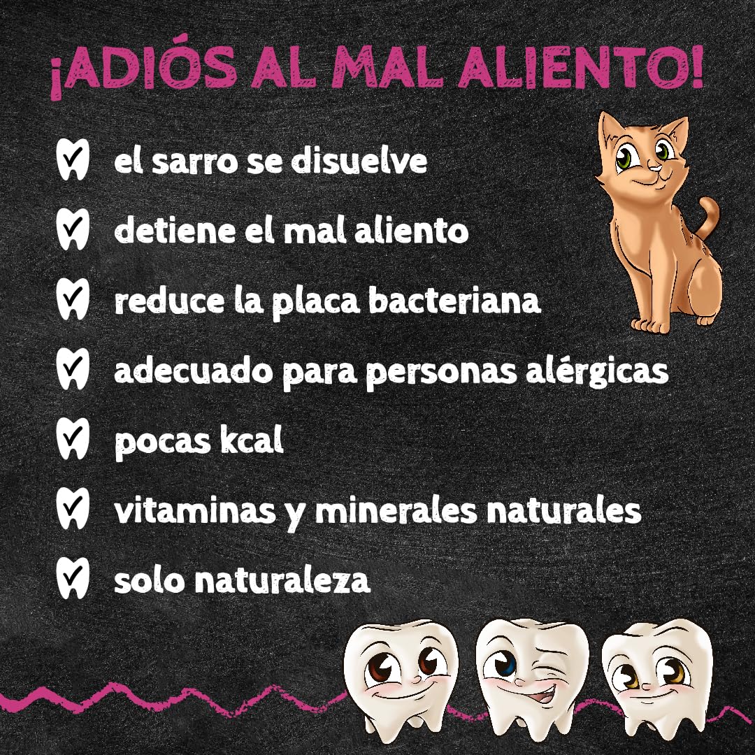 QCHEFS Dental Flakes for Cats - Two Month Supply* - Food Topper - After Meal Licking Treat, Oral Health Snack with Amino Acids.