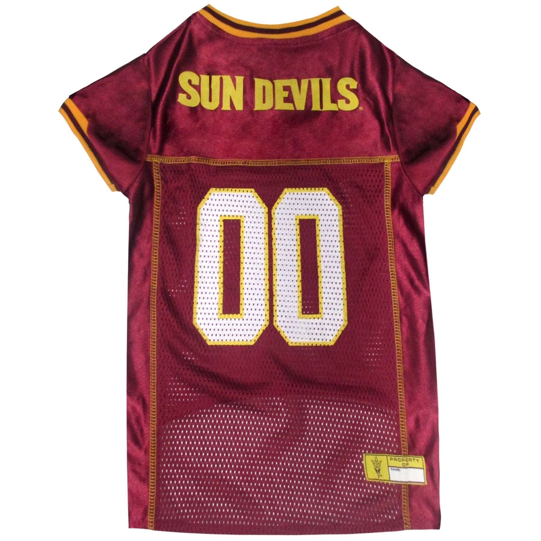 Pets First NCAA College Arizona State Sun Devils Mesh Jersey for DOGS & CATS, Large. Licensed Dog Jersey with your Favorite Foot