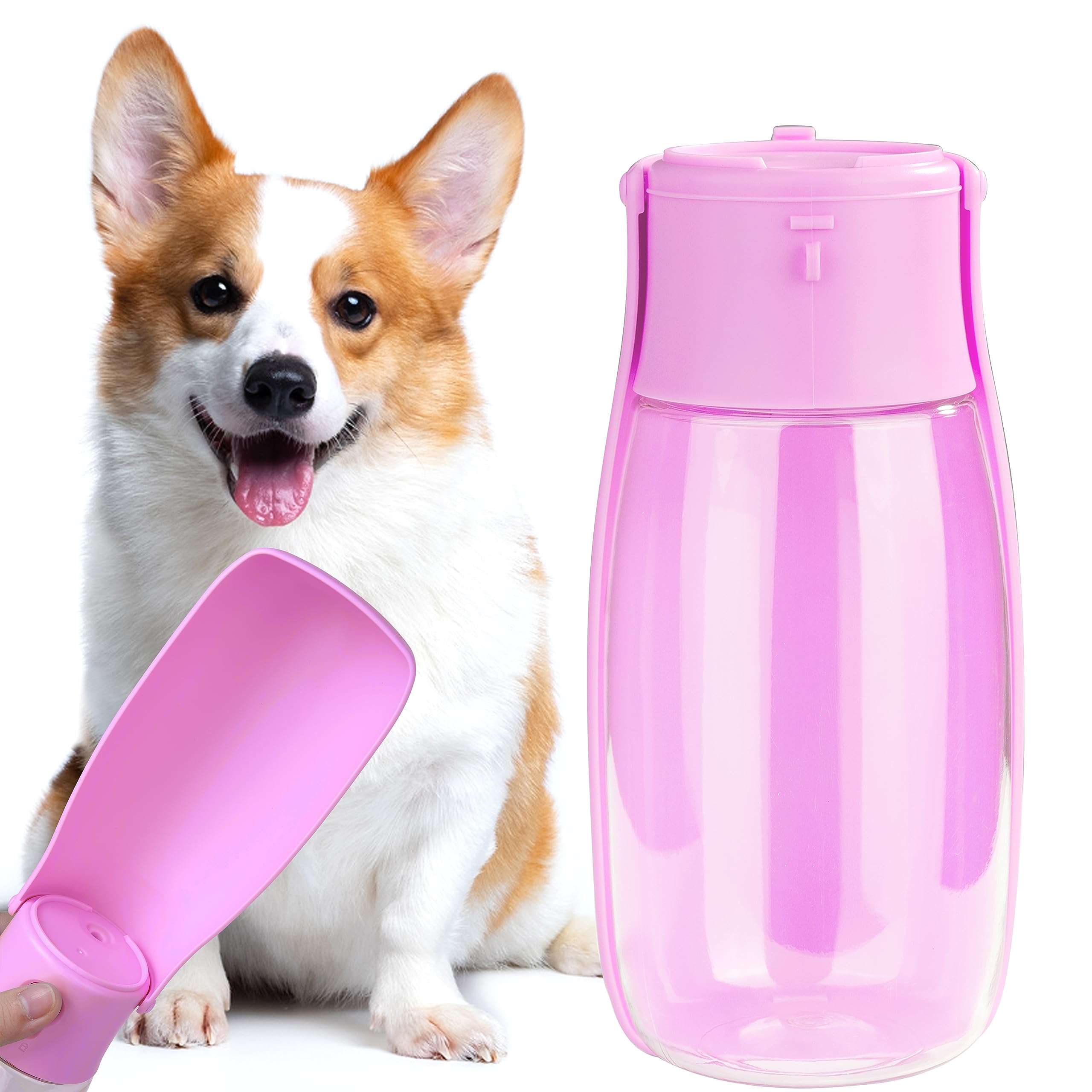 AVELORA Foldable Dog Water Bottle,Portable Dog Water Dispenser,Outdoor Pet Water Bottle for Dog,Cat,Rabbti,Puppy and Other Small
