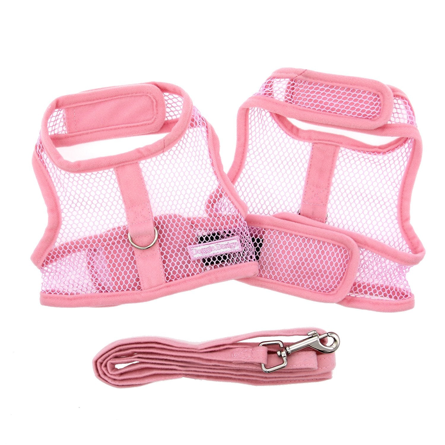 Pink Cool Mesh Dog Harness With Leash By Doggie Design - (Large)