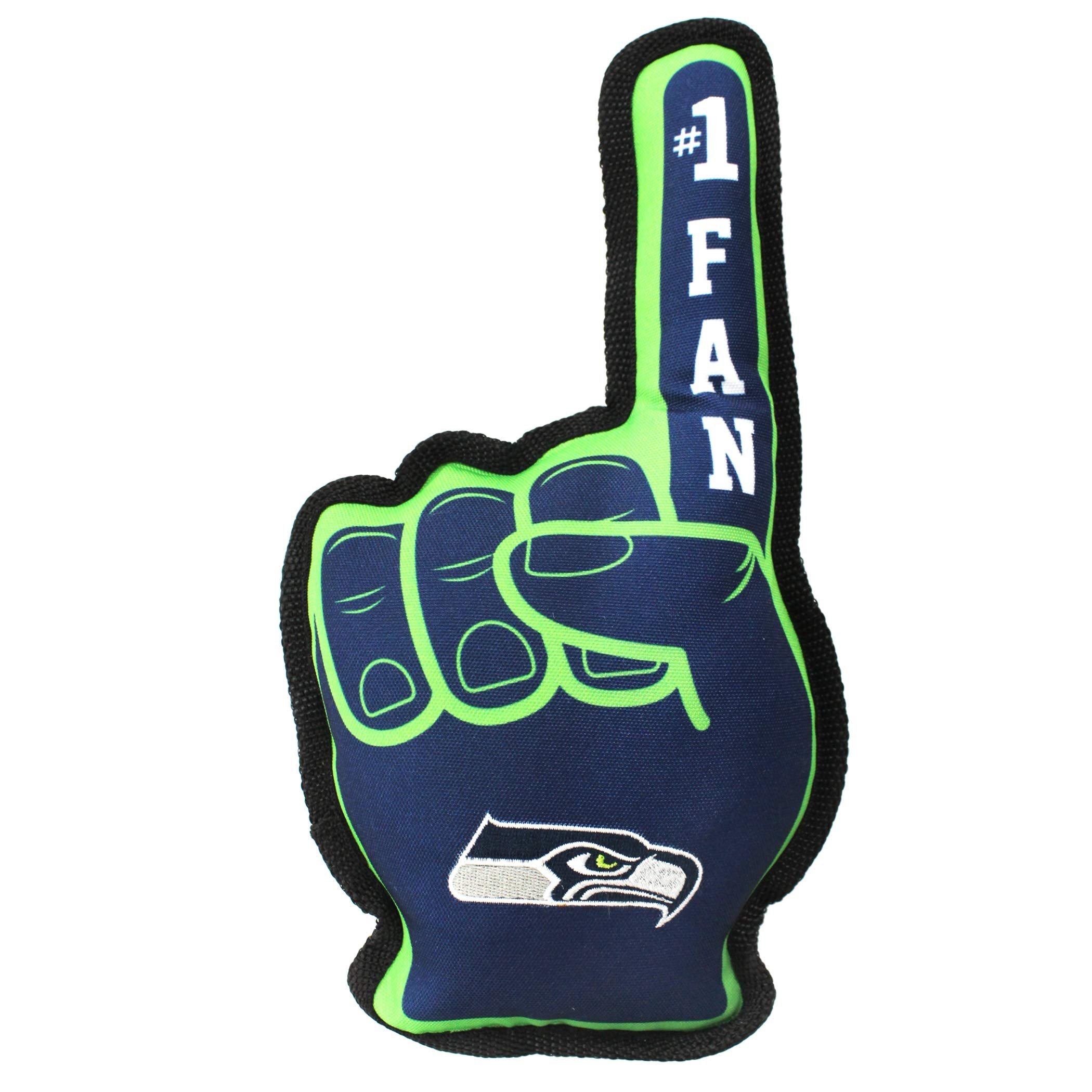 Nfl Seattle Seahawks #1 Fan Toy For Dogs & Cats. Best Tough Pet Toy With Inner Squeaker