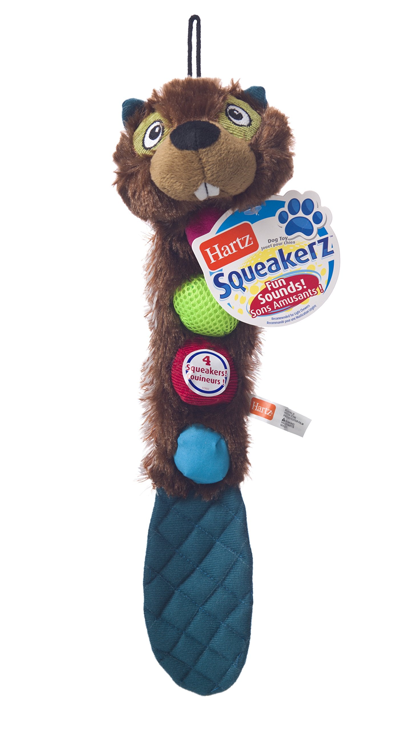 Hartz Squeakerz Stuffing-Free Plush Woodland Animal Dog Toy