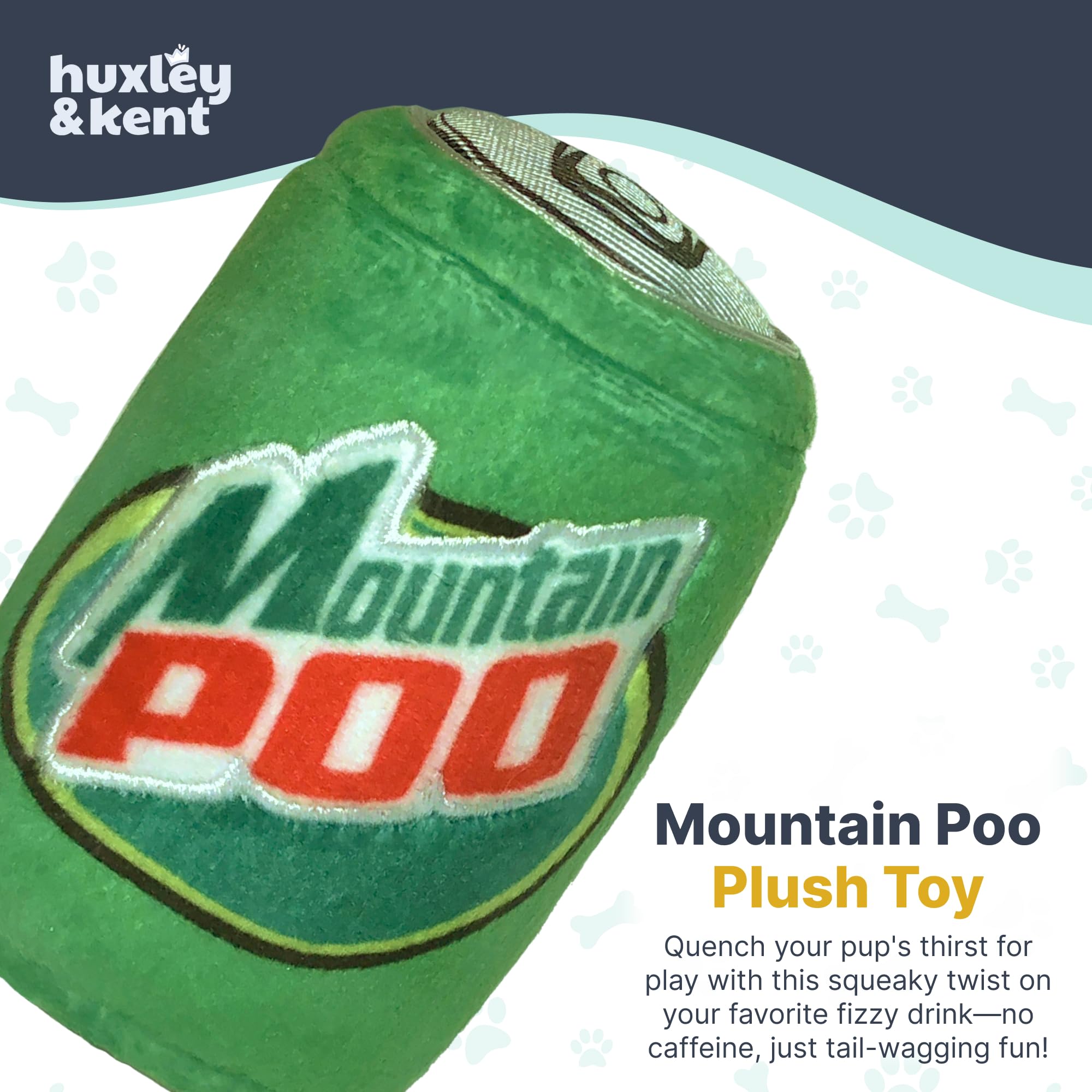 Huxley & Kent For Dogs - Mountain Poo (Large) - Funny Dog Toy With Squeaker - Fun, Durable, And Safe
