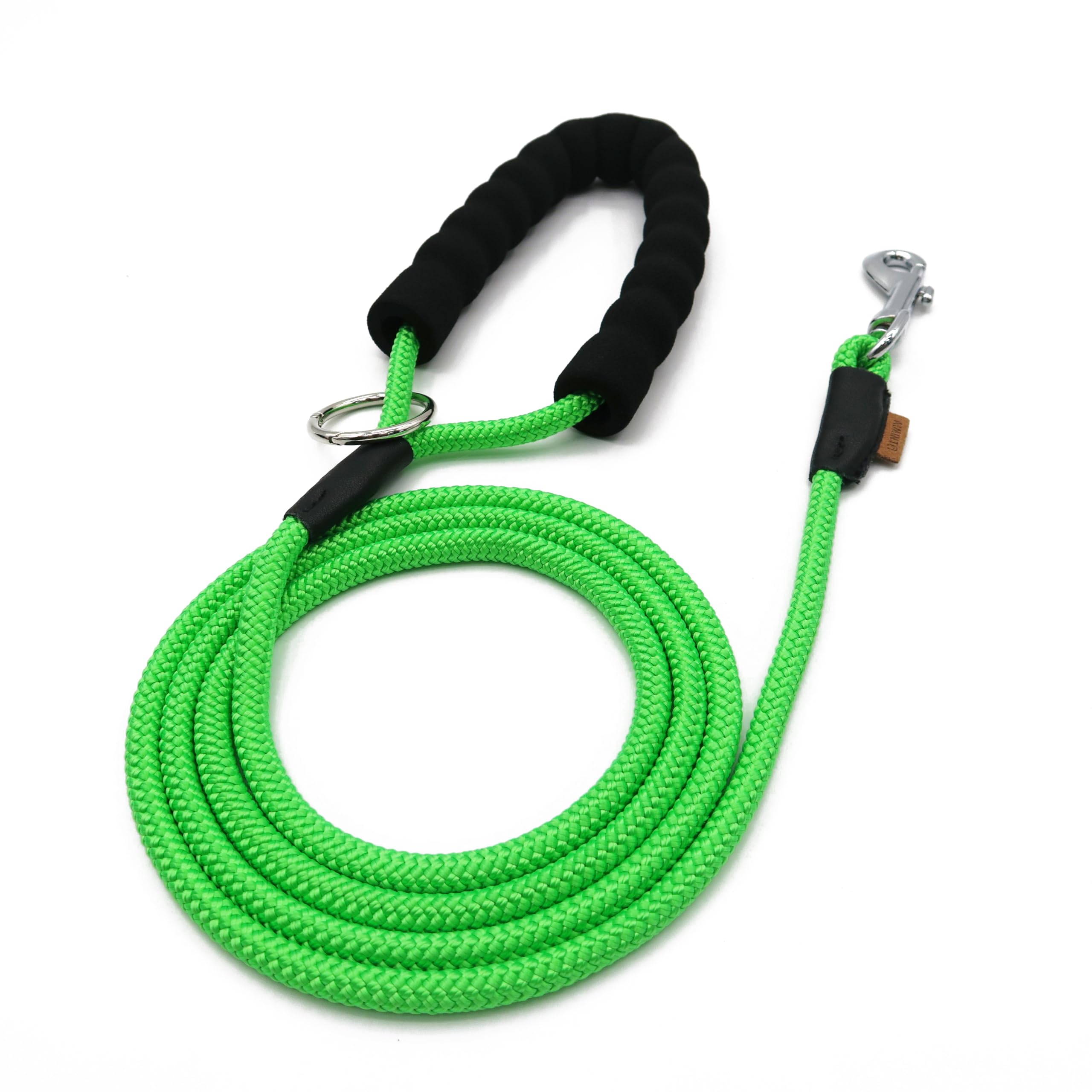 Aiminto Dog Leash, Braided Rope Traction - Walking Training Lead for Small Dogs ((1/3 '') x 6FT, Light Green)