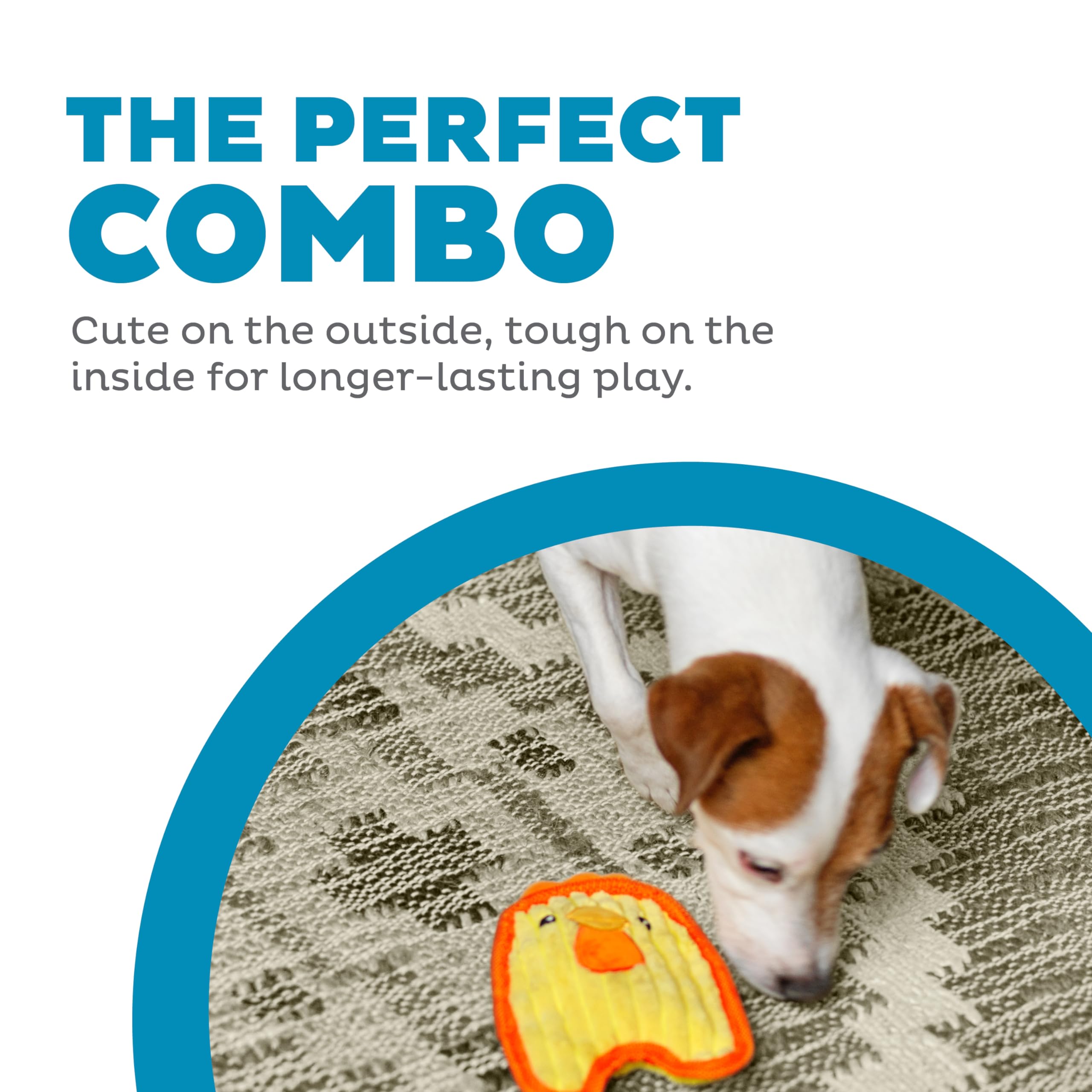 Outward Hound Durablez Tough Plush Squeaky Dog Toy, Chicken, Yellow, Xs