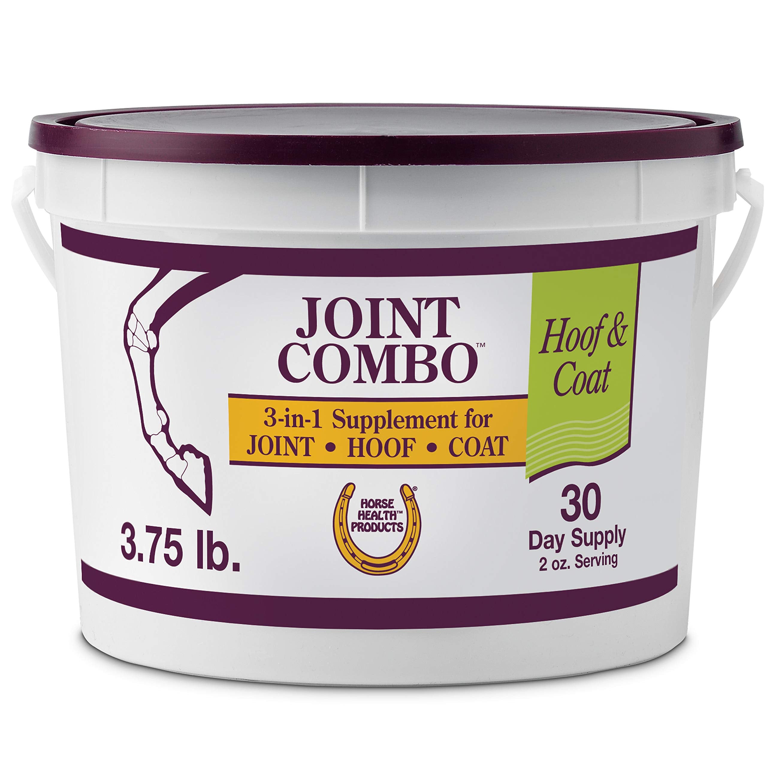 Horse Health Joint Combo Hoof & Coat, Convenient 3-in-1 Horse Joint Supplement Provides Complete Joint, Hoof and Coat Care, 3.75