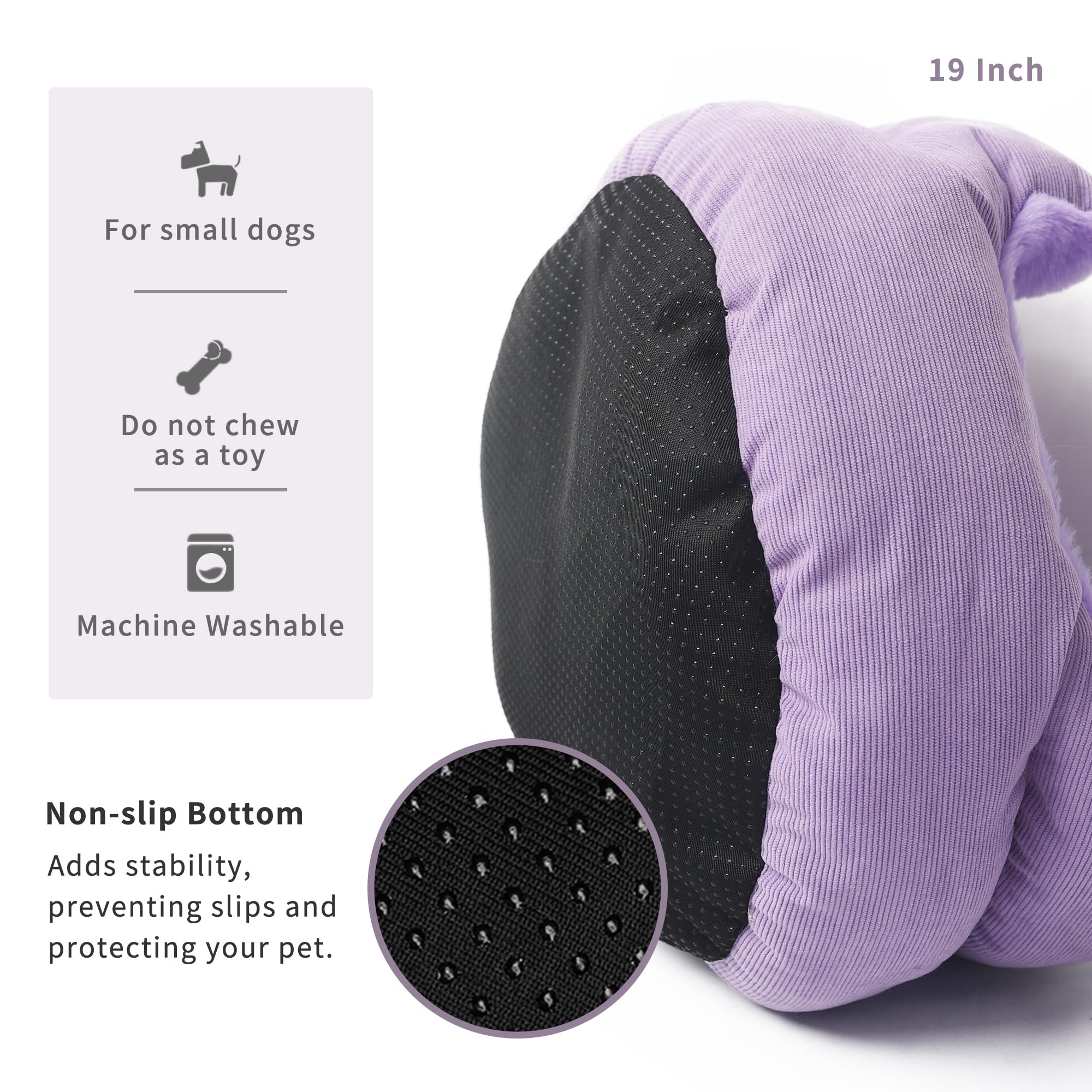 Dog Bed For Small Dogs Machine Washable Sleeping Sofa Non-Slip Bottom Soft Puppy Bed Orthopedic 19 Inch