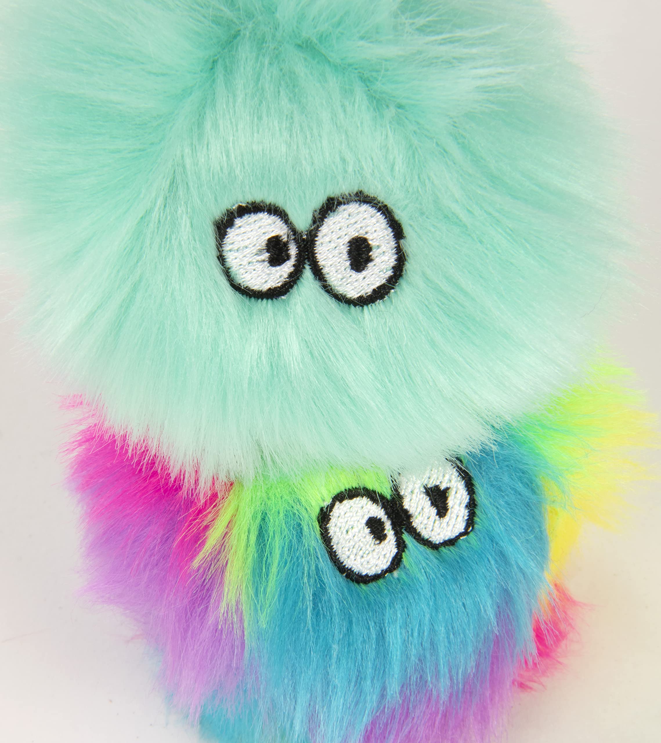 Smartykat (2 Count Fuzzy Friends Plush Catnip Ball Cat Toys - Rainbow/Turquoise, 2 Count