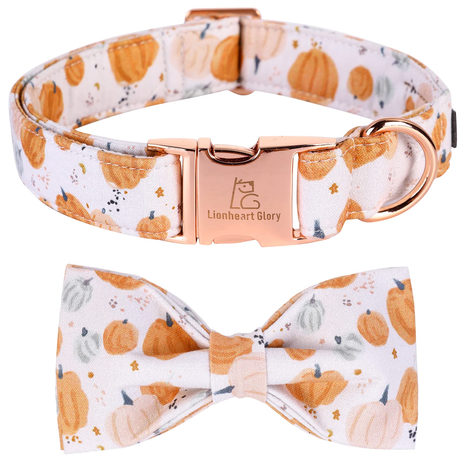 Lionheart Glory Premium Dog Collars, Bowtie Dog Collar, Adjustable Heavy Duty Halloween Dog Collar With Bow For Xlarge Dogs