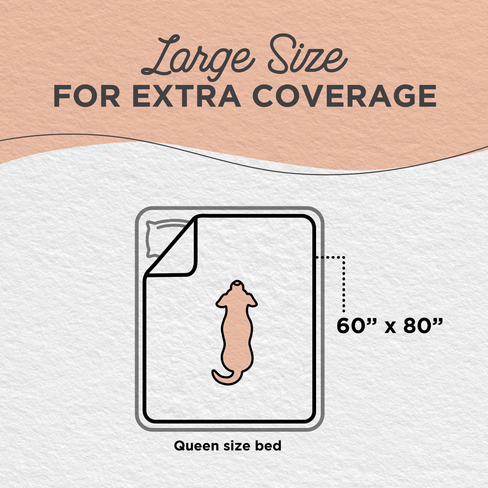 Best Friends By Sheri Calming Shag Cat And Dog Blanket With Non-Skid, Water Resistant Base, Machine Washable, Taupe, 60'' X 80''