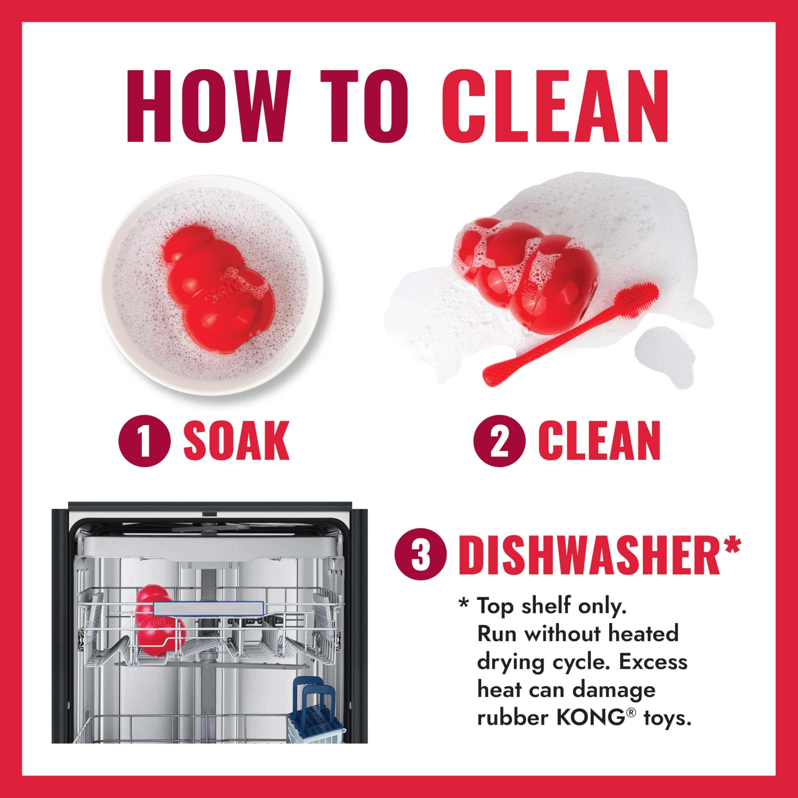 KONG Goodie Bone - Classic Durable Natural Rubber Dog Bone, Supports Mental Engagement - Treat Dispensing - Red - for Extra Larg