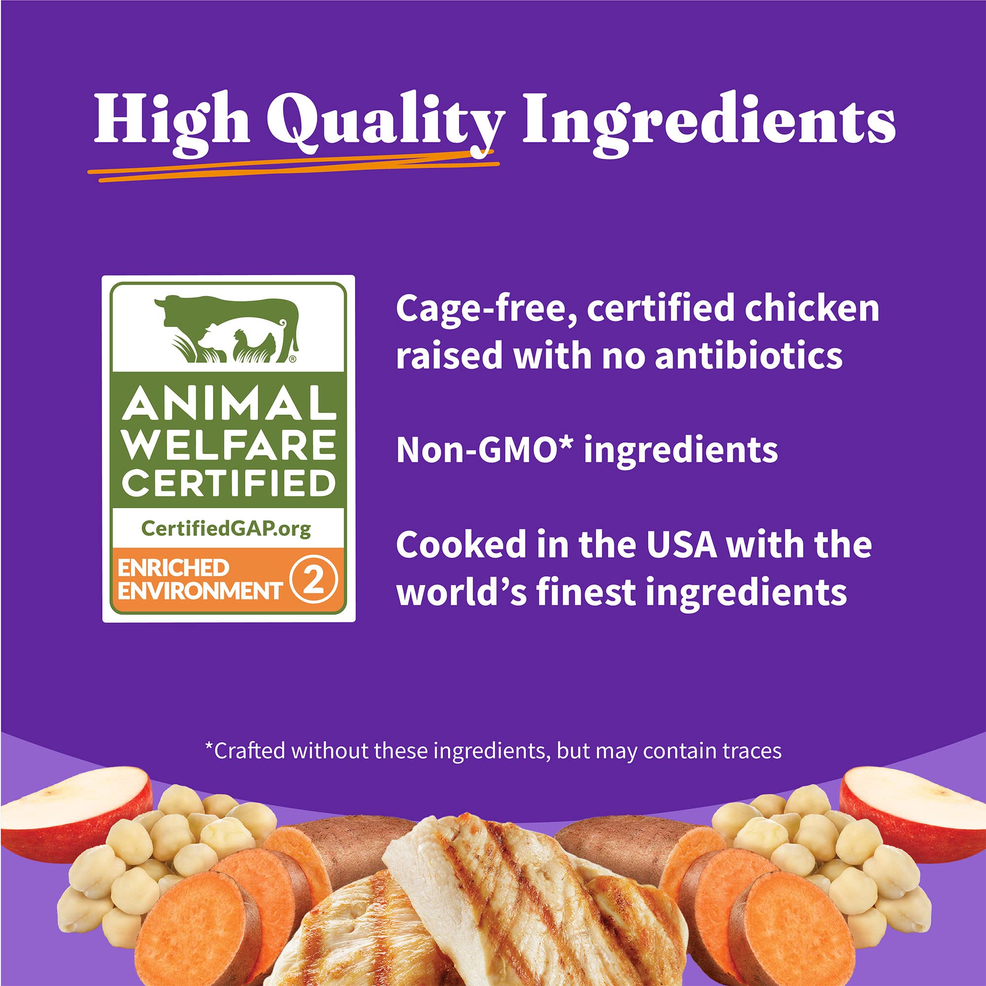 Halo Holistic Dog Food Cage Free Chicken & Sweet Potato Formula, Grain Free Dry Dog Food, Complete Digestive Health, Kibble for