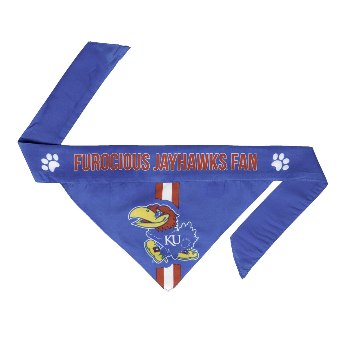 Littlearth Unisex-Adult Ncaa Kansas Jayhawks Pet Bandana, Team Color, X-Small