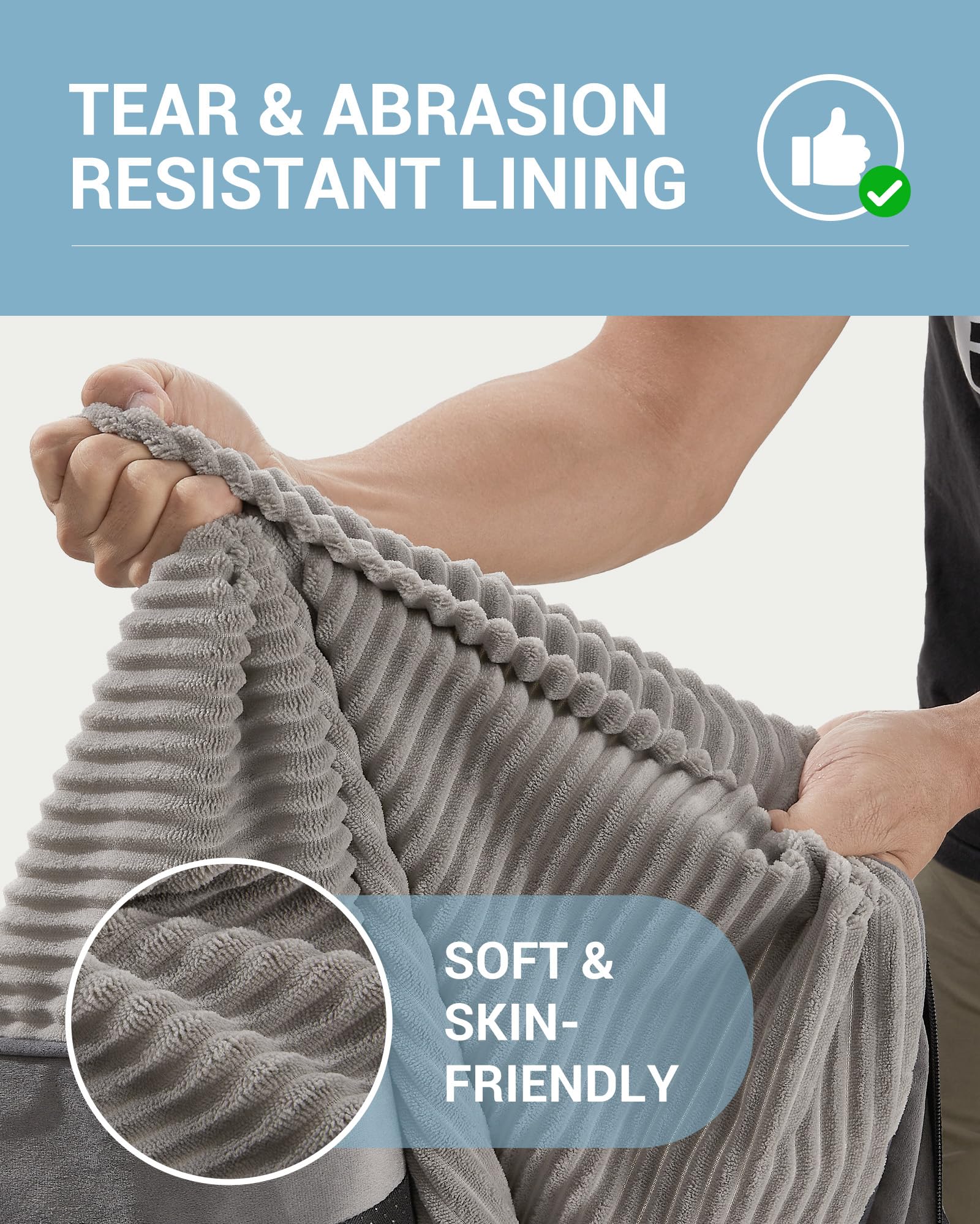 Ohgeni Orthopedic Waterproof & Machine Washable Dog Bed For Medium Large Pets, Wider & Larger Size, 25D Egg Crate Foam, Non-Slip