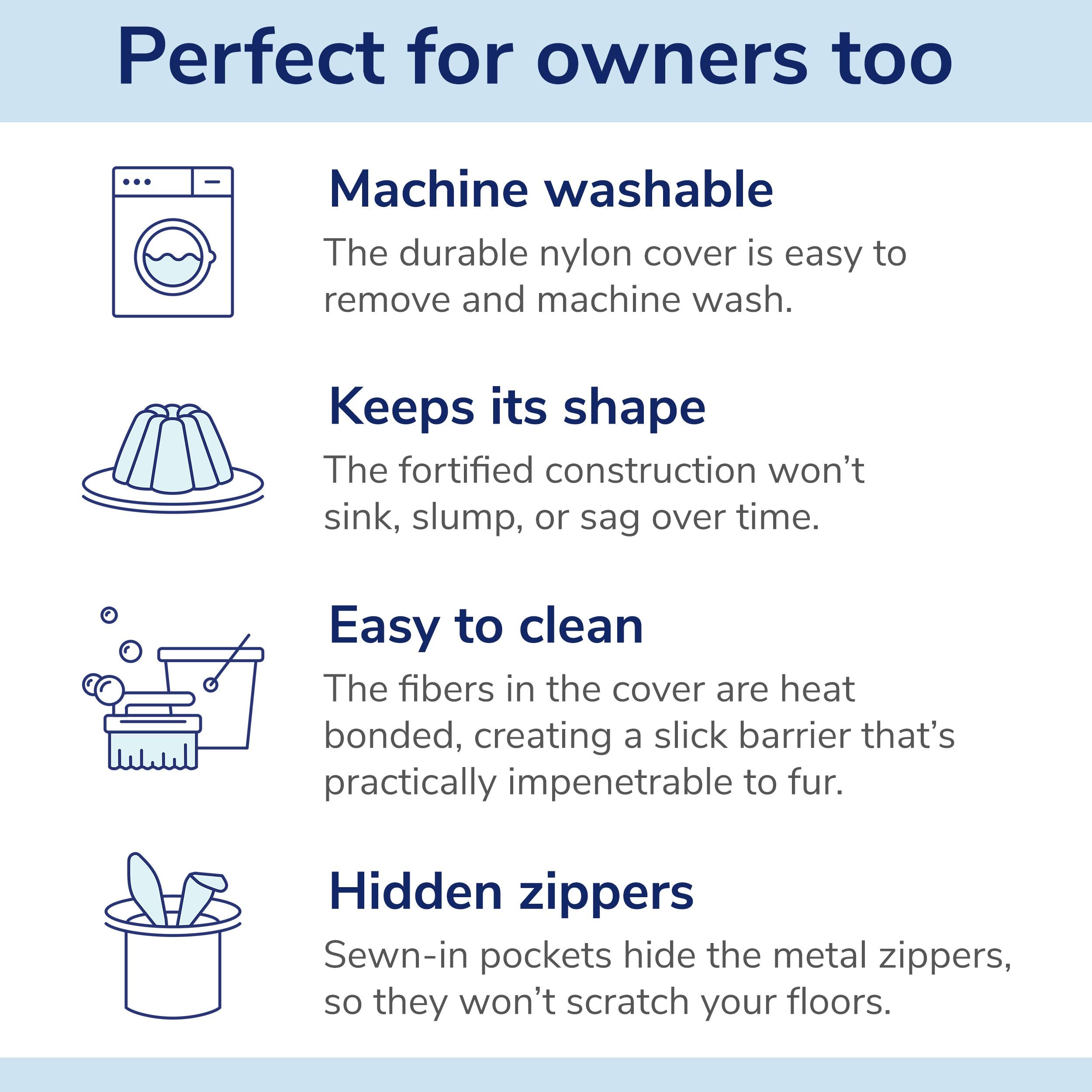 Casper Dog Bed, Plush Memory Foam, Small, Gray, 26.0'L X 19.0'W X 6.0'Th