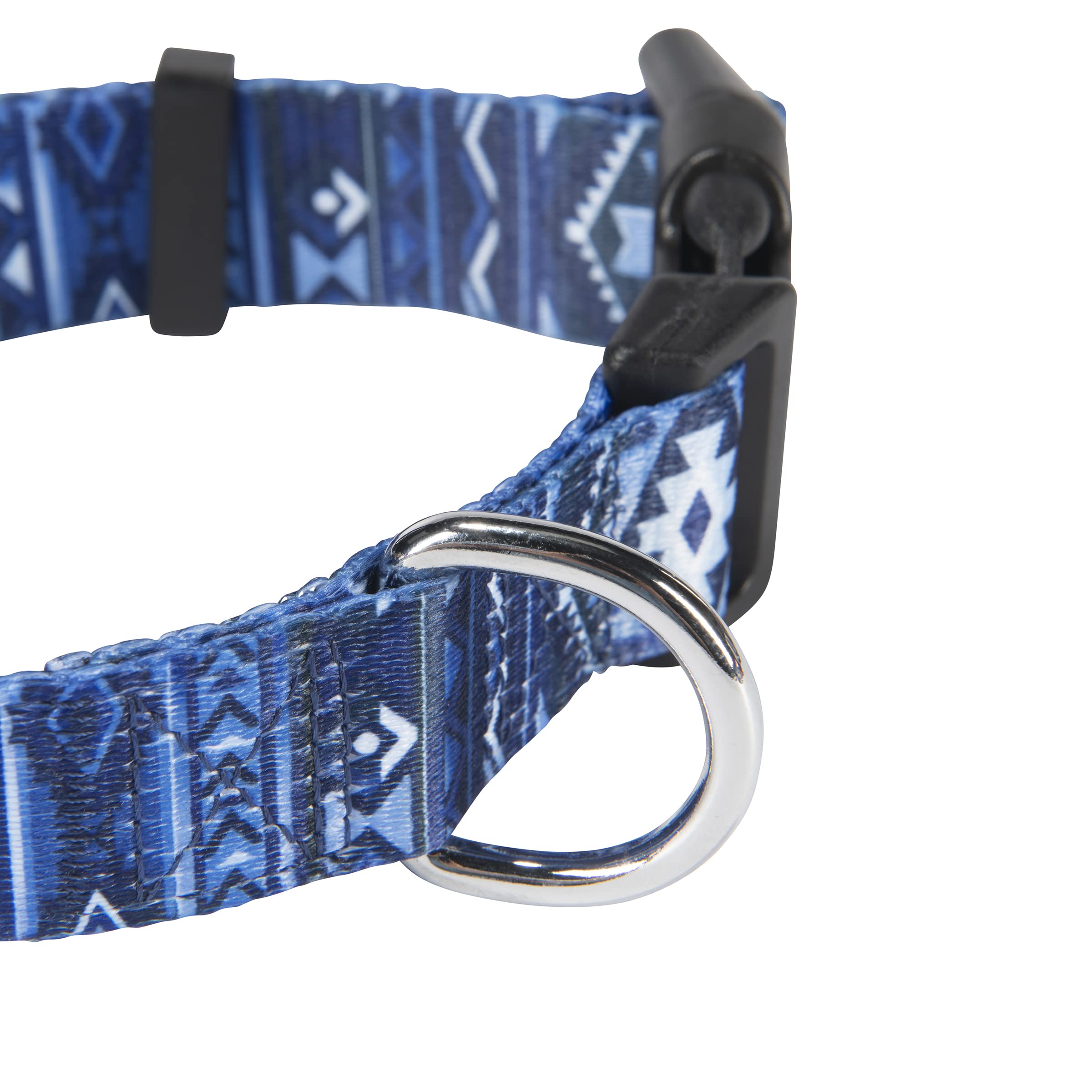 Hooey Nomad Dog Collar, Durable Polyester Webbing Collar With Graphic-Inspired Prints, Ombre Aztec, Large