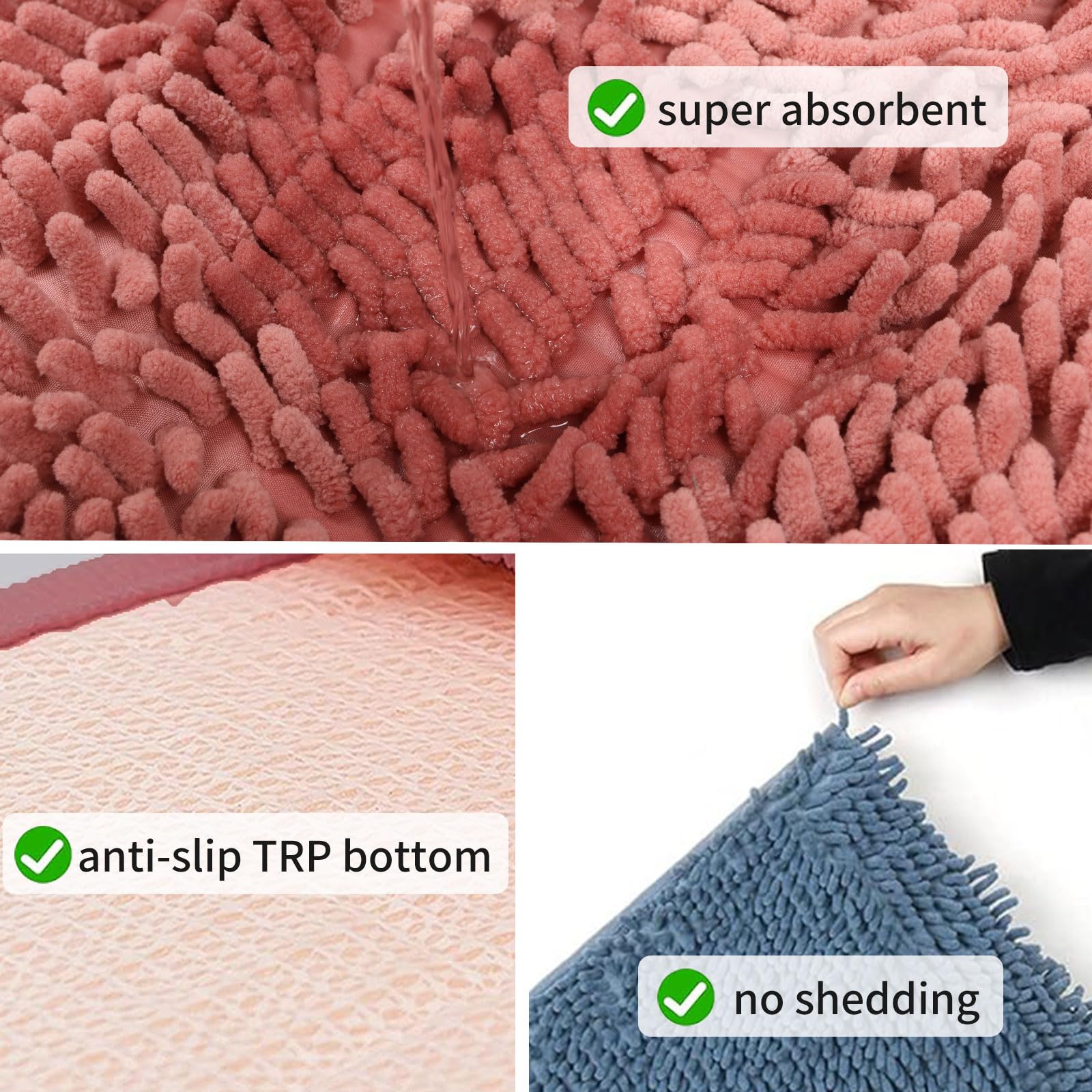 Oncpcare 4 Pack Rabbit Washable Pee Pads Reusable Guinea Pig Chenille Bed Training Pad Small Animal Sleeping Bedding Mat For Bunny Fleece Liners For Chinchilla Cage