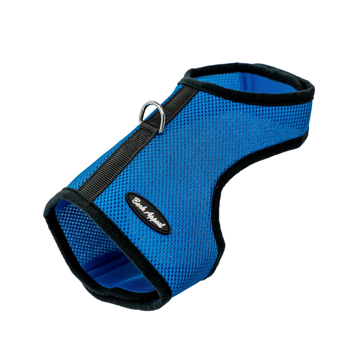 Bark Appeal Blue Wrap N Go Dog Harness For Small-Medium Pets – Soft Solid Mesh Vest Harness For Dogs, Puppies, Kittens & Cats – Easy Buckle-Free Design For A Comfortable Fit – Medium