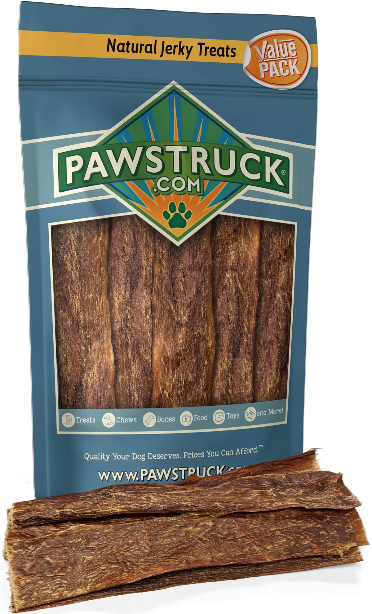 Pawstruck Joint Health Dog Treat Chews Pet Food, Beef Jerky, 10', 15 Pack, Gourmet, Fresh & Savory Jerky, Naturally Rich In Glucosamine And Chondroitin, Promotes Healthy Joints And Tissue Growth