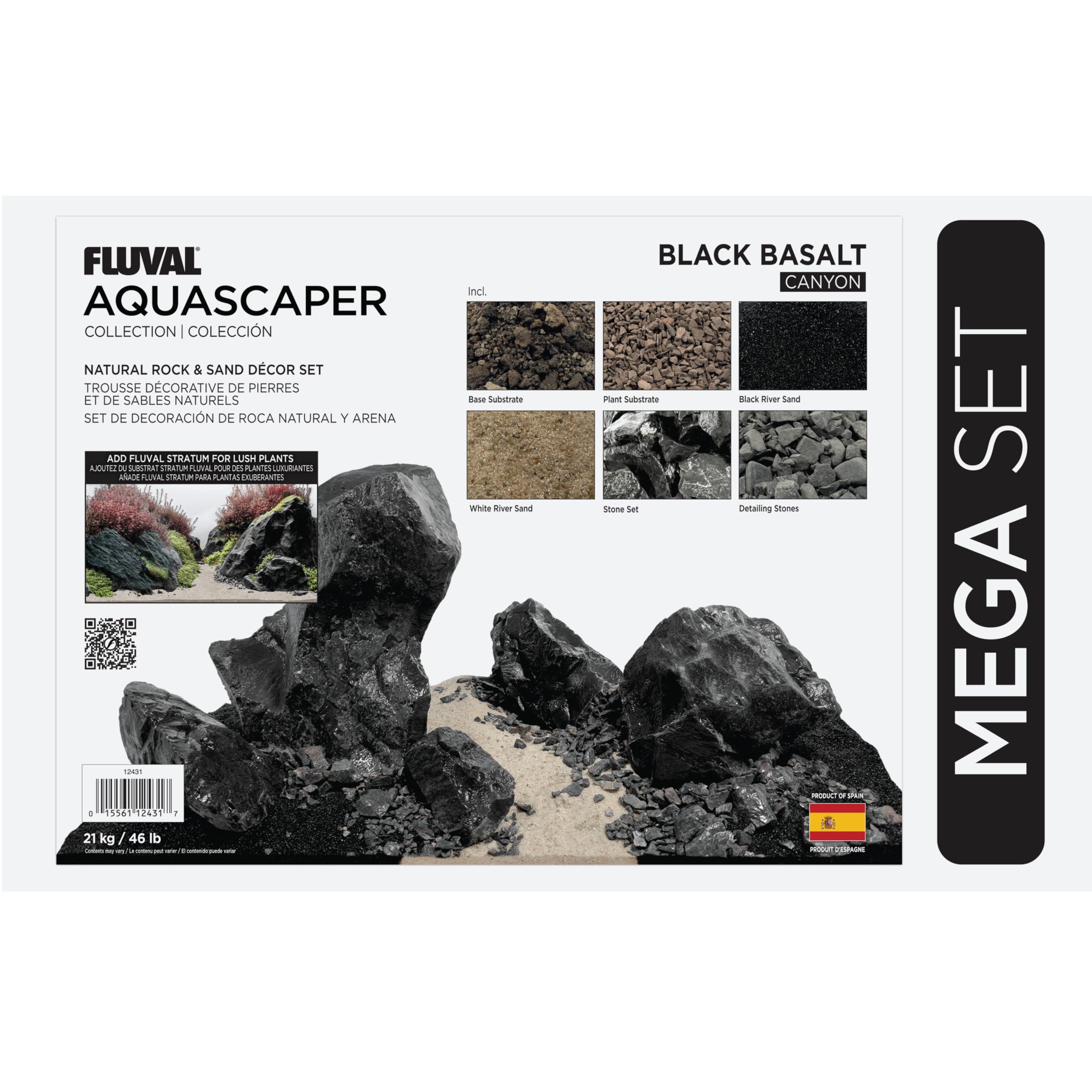 Fluval Black Mega Aquascaper Kit 60P