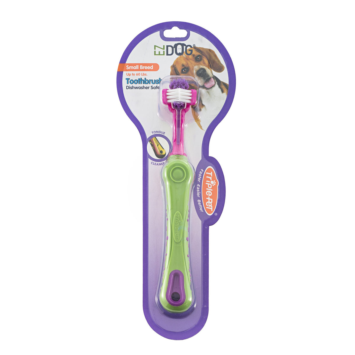 Ezdog Three Sided Toothbrush For Dogs | Dental Care For Dogs For Fresh Breath | Dog Toothbrush For Small Dogs And Small Breeds T