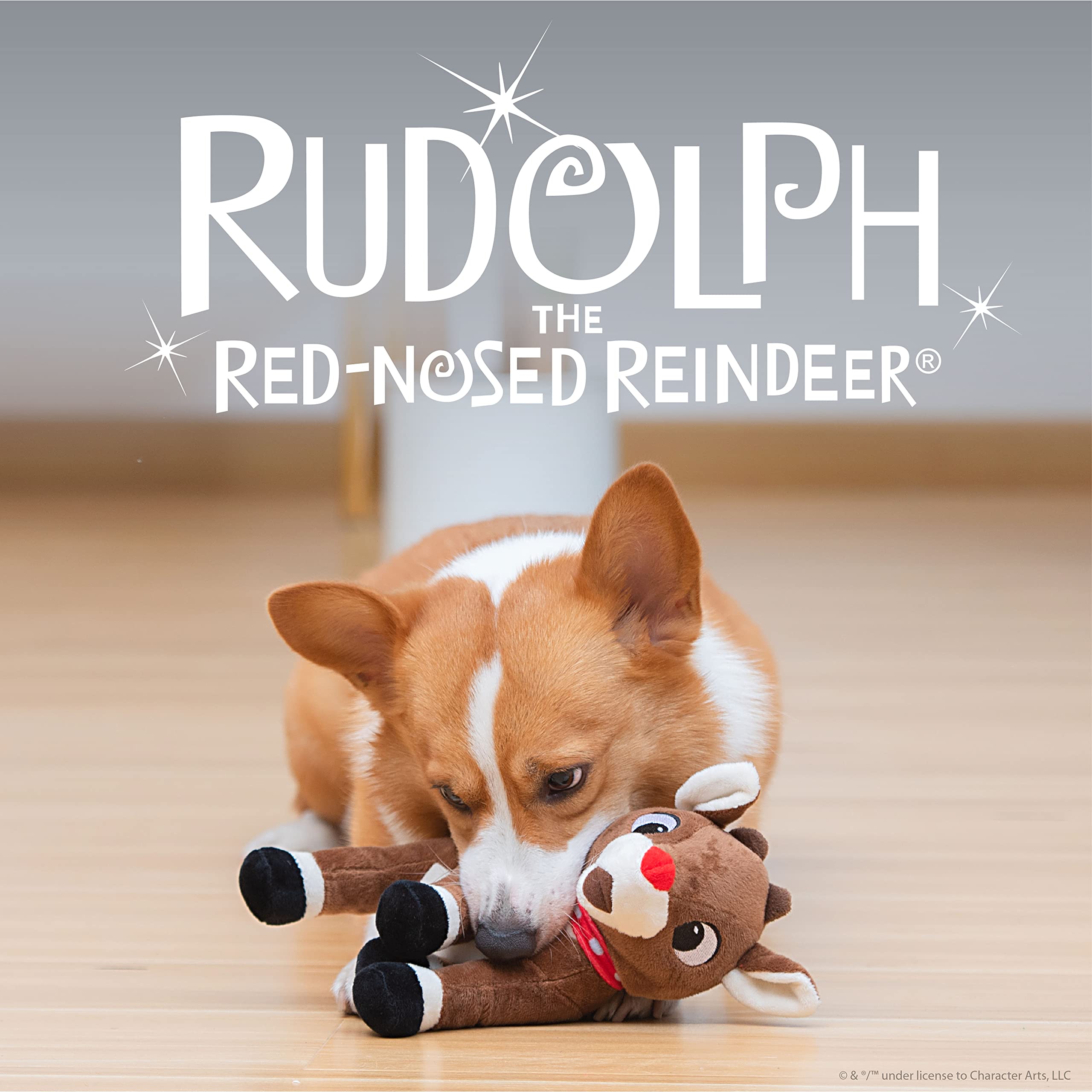 Rudolph The Red-Nosed Reindeer Toys For Dogs - 9 Plush Rudolph Squeaker Dog Toy, Chew Dog Toys - Holiday Toys For Pets, Christ