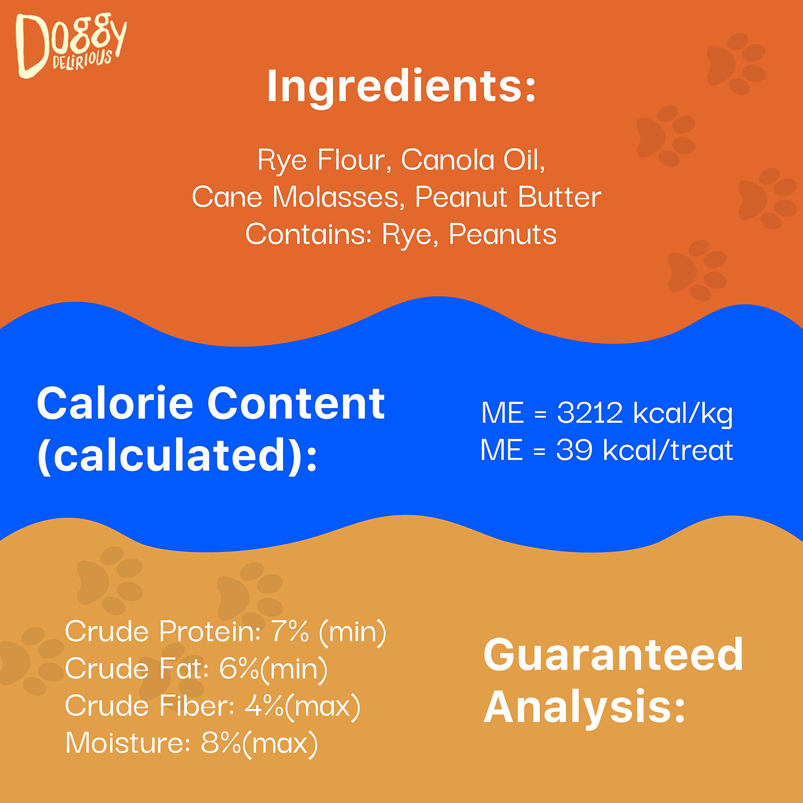 Doggy Delirious Dog Treats - All Natural Peanut Butter Flavor, 14 Oz Box, 100% USDA Organic, Non-GMO, Made in USA, 2-Pack