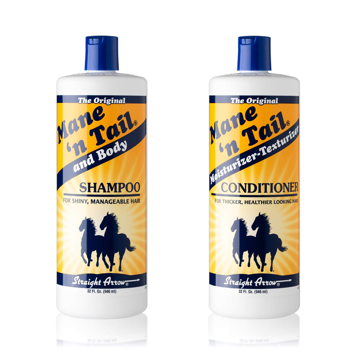 Mane 'N Tail Shampoo & Conditioner Combo Set (32 Oz Each) For Horses And Humans For A 'Down To The Skin' Cleansing And Conditioning