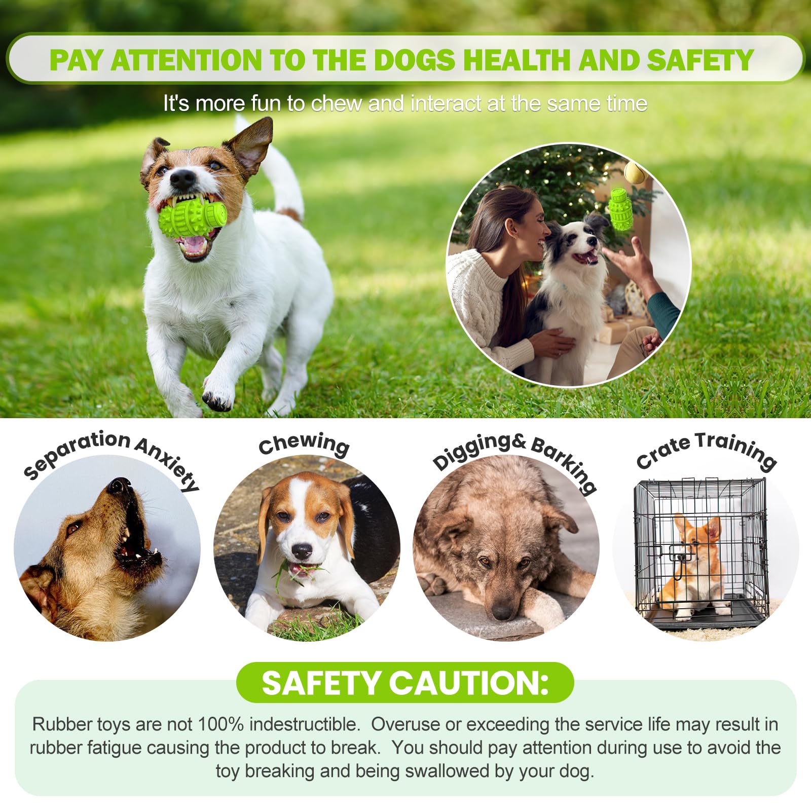 Piffzedo Dog Toys For Aggressive Chewers,Interactive Natural Rubber Chew & Squeaky Toy For Large Medium Breed,Dog Toothbrush,Tou