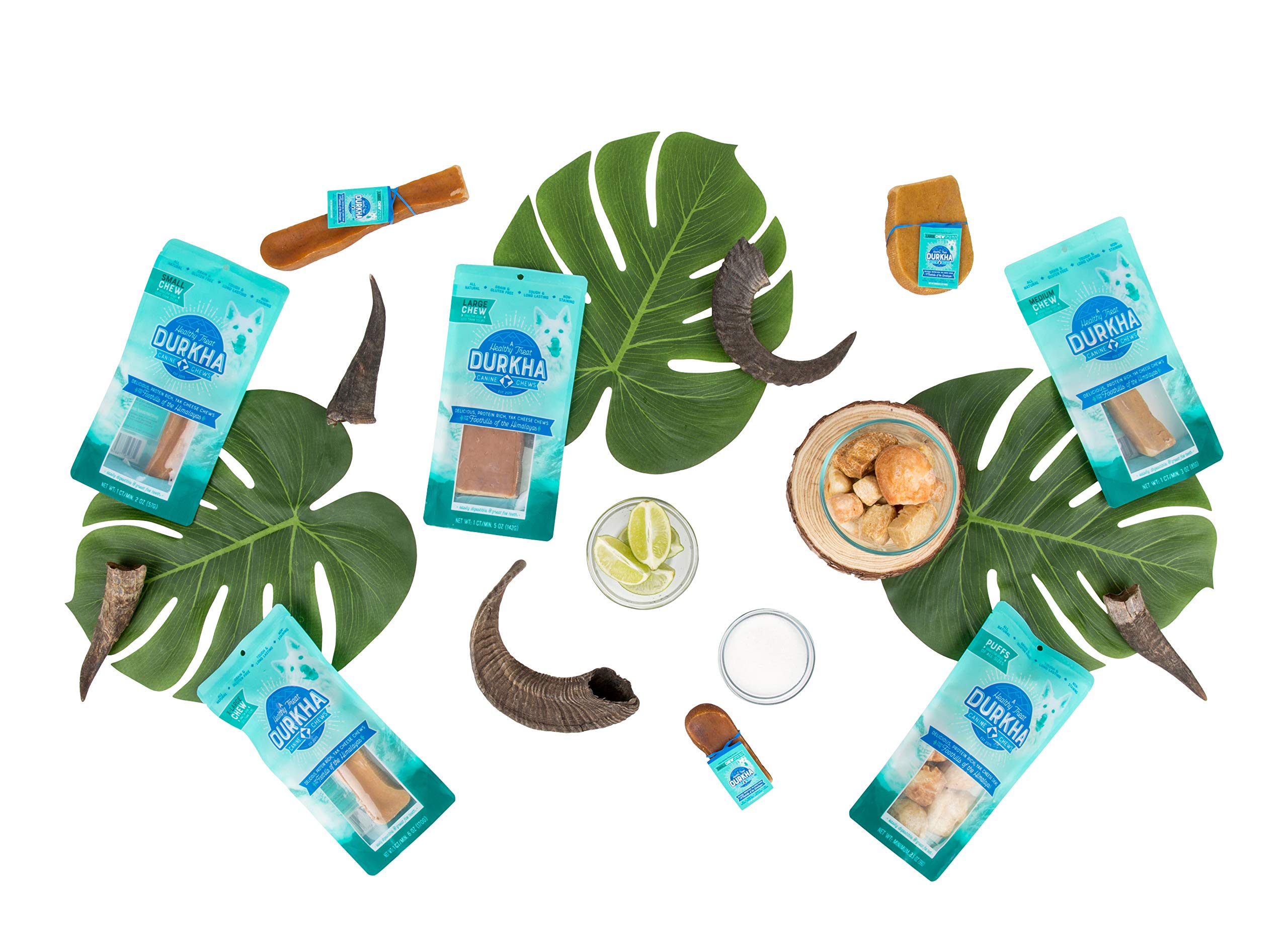 Durkha All Natural Himalayan Yak Chews for Dogs | Natural Long Lasting Dog Chew Made from Yak Milk | Great for Aggressive Chewer